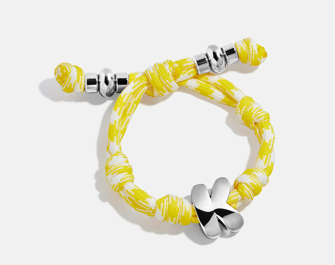 Knotty Initial Custom Bracelet - Bright Yellow Single Letter - Image 7