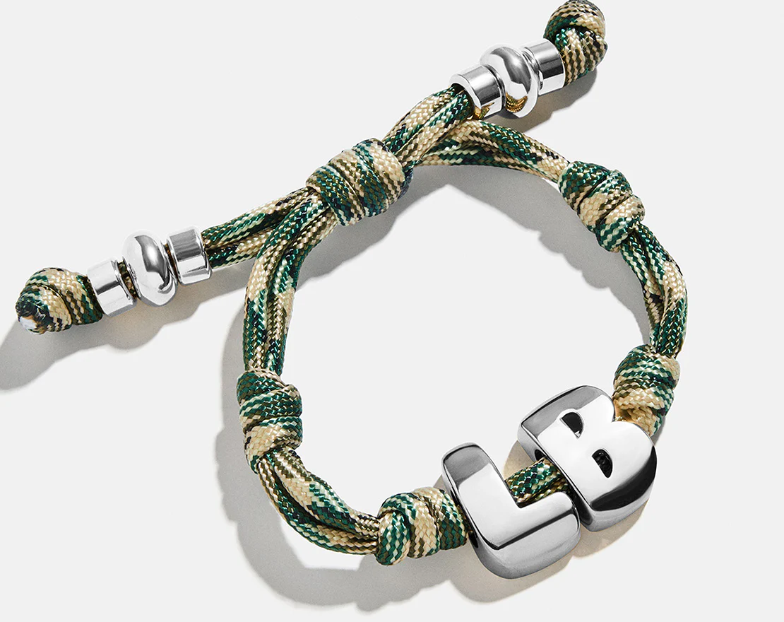 Knotty Initial Custom Bracelet - Camo Double Letters - Image 6
