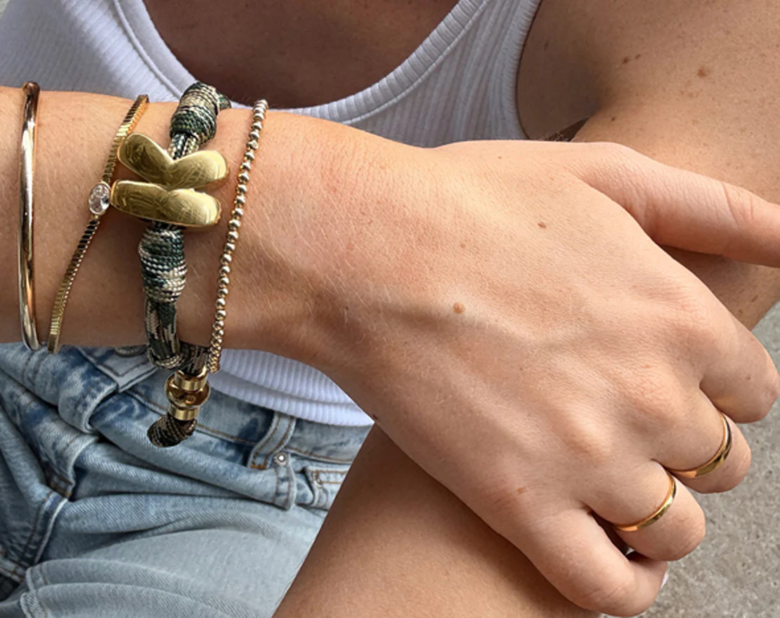 Knotty Initial Custom Bracelet - Camo Double Letters - Image 7