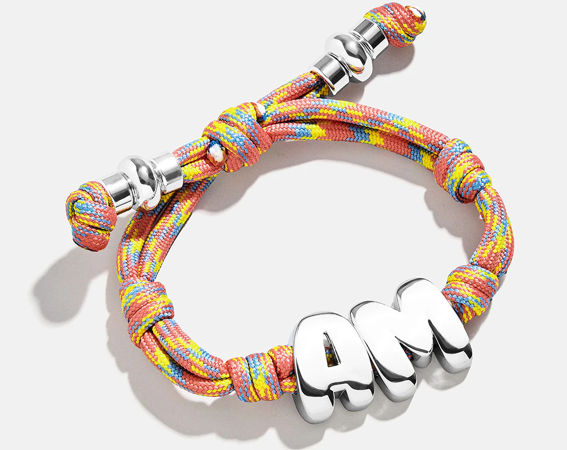 Knotty Initial Custom Bracelet - Vivid Multi Double Letters - Image 6