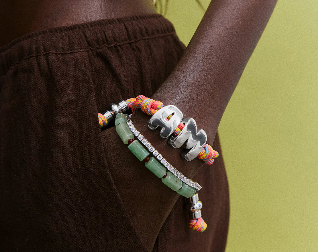 Knotty Initial Custom Bracelet - Vivid Multi Single Letter - Image 8