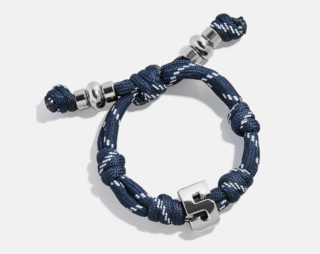 Knotty Varsity Number Custom Bracelet - Navy Single Digit - Image 7