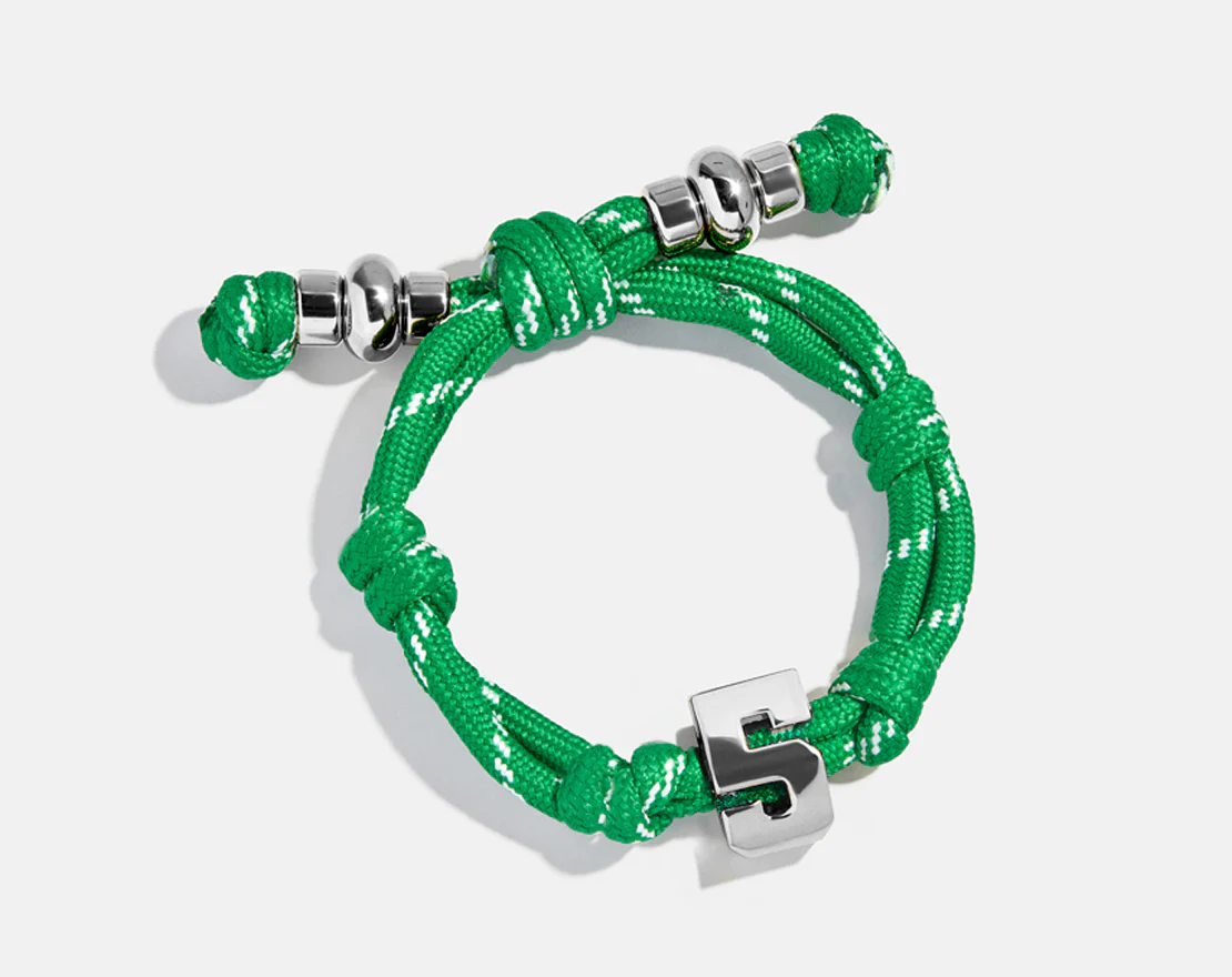 Knotty Varsity Number Custom Bracelet - Bright Green Single Digit - Image 5