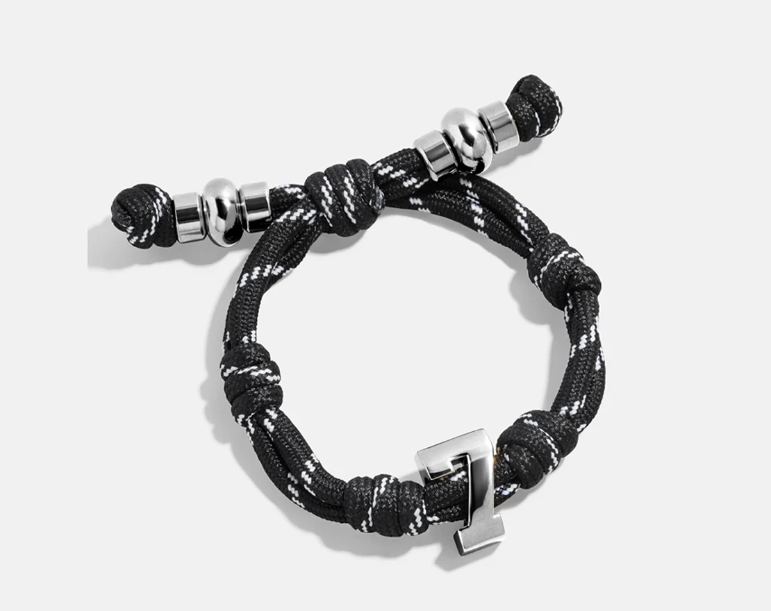 Knotty Varsity Number Custom Bracelet - Onyx Single Digit - Image 5