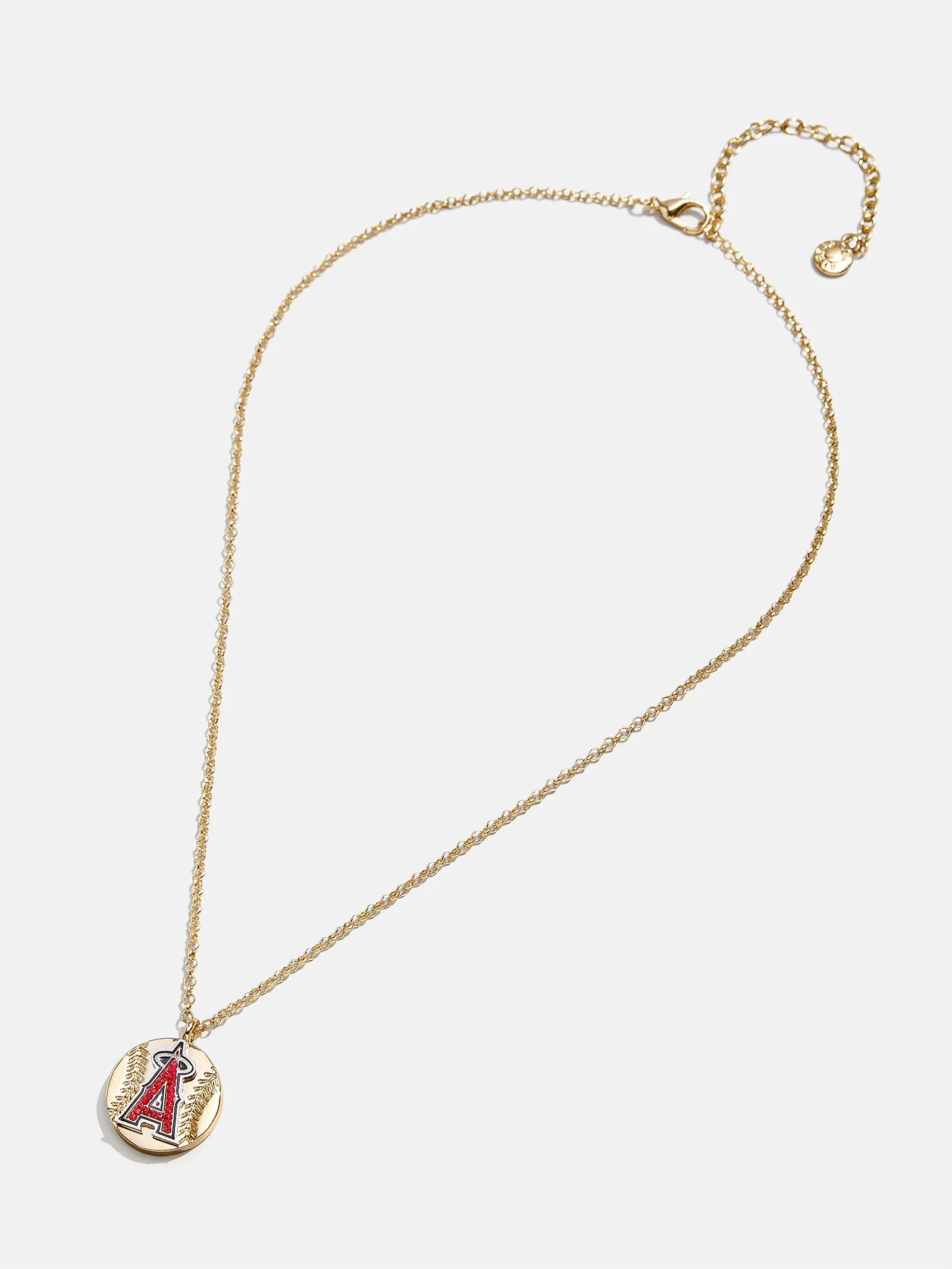 MLB Gold Baseball Charm Necklace - Los Angeles Angels - Image 3