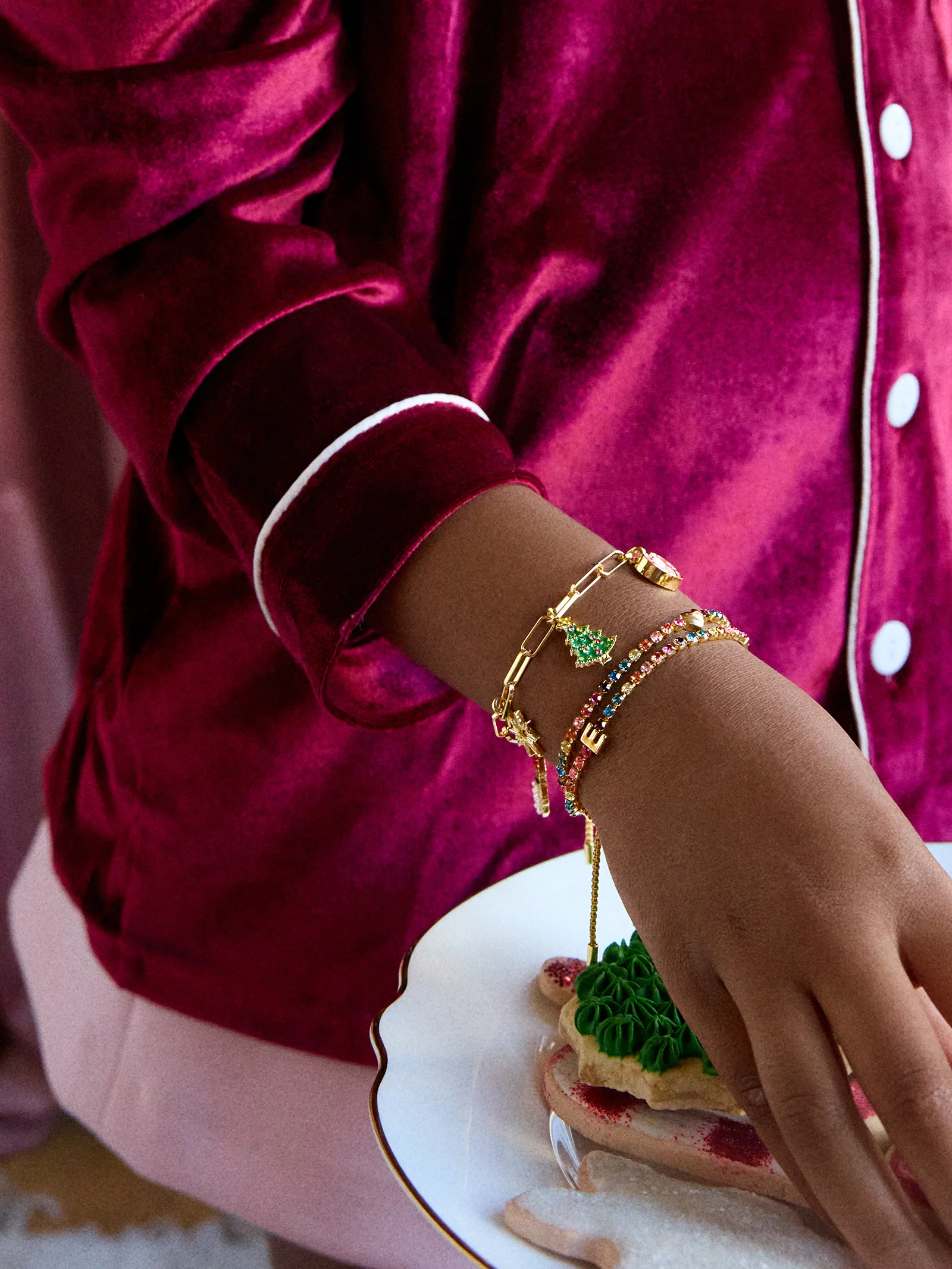 Merry Christmas Kids’ Charm Bracelet - Santa Claus - Image 2
