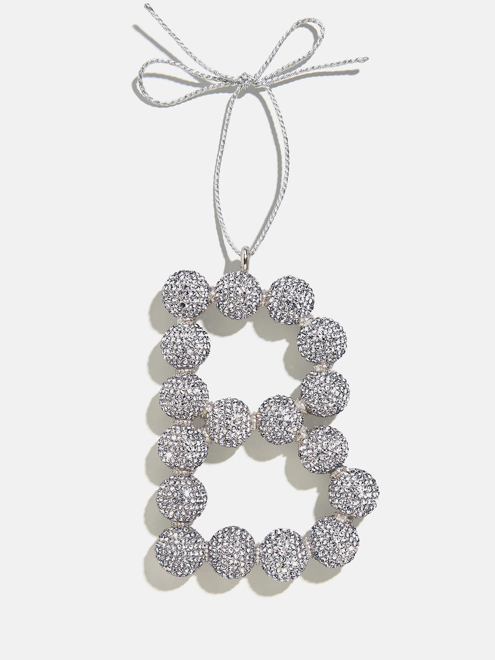 Merry Monogram Ornament - Silver/Pavé - Image 4