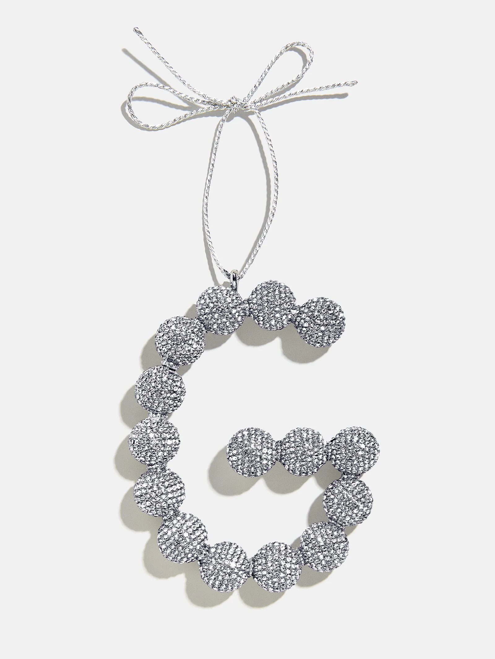 Merry Monogram Ornament - Silver/Pavé - Image 9
