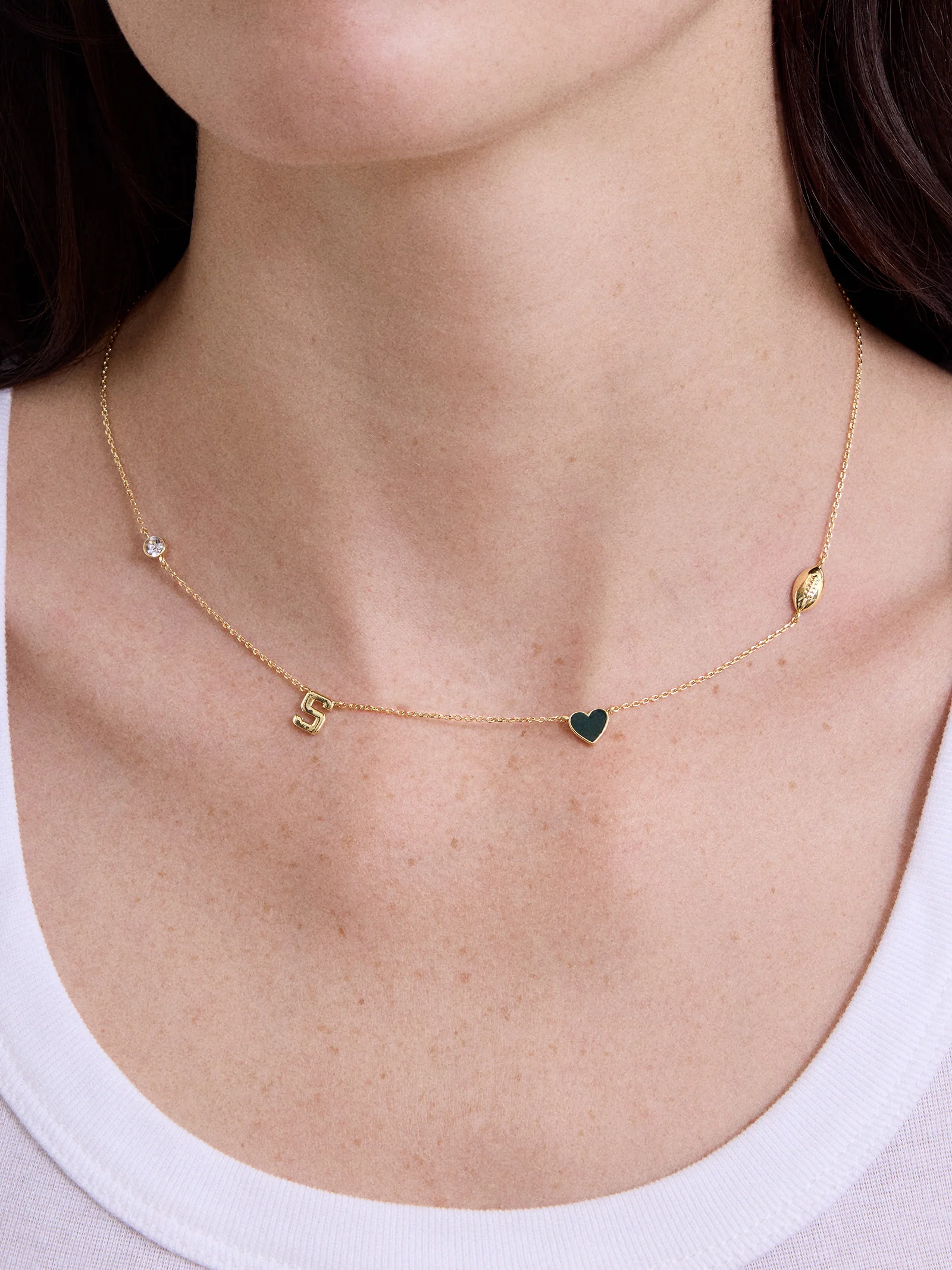 Michigan State University Spaced Charm Necklace - Michigan State University - Image 2