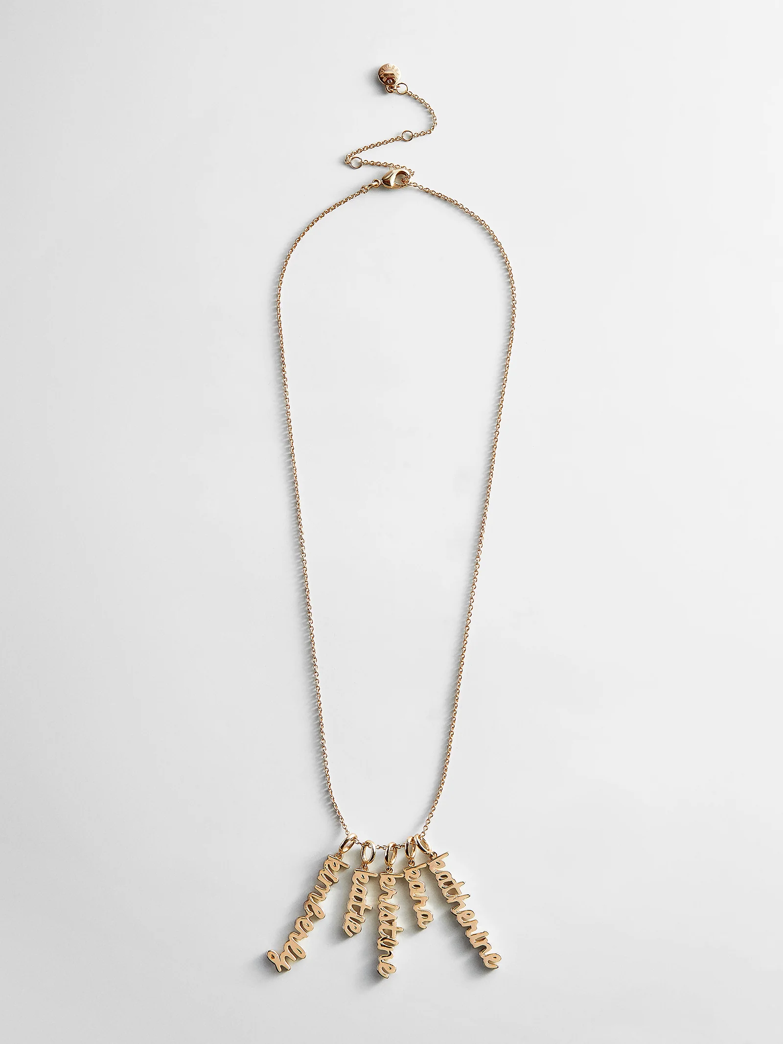 Mini Gold Script Cluster Custom Nameplate Necklace - 1 Name - Image 5