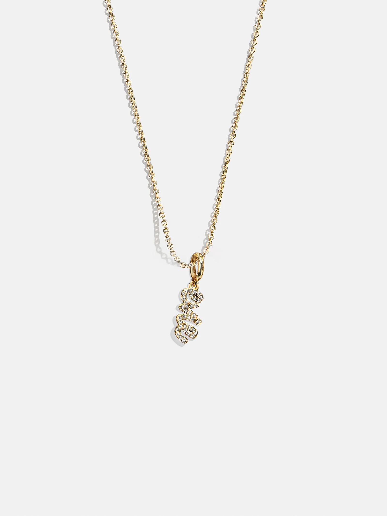 Mini Pavé Script Cluster Custom Nameplate Necklace - 1 Name - Image 3
