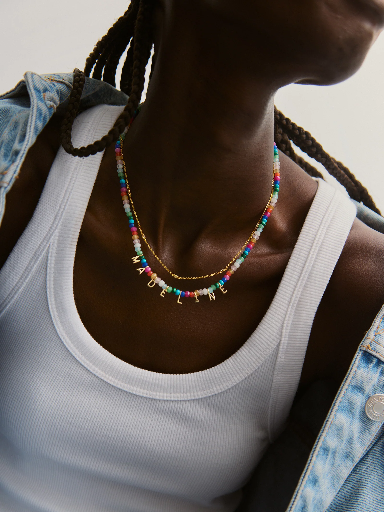 Mini Semi-Precious Custom Necklace - Multi - Image 2