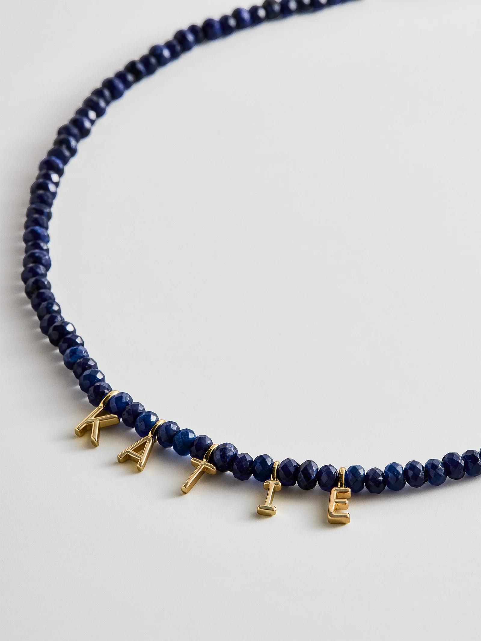 Mini Semi-Precious Custom Necklace - Lapis - Image 3