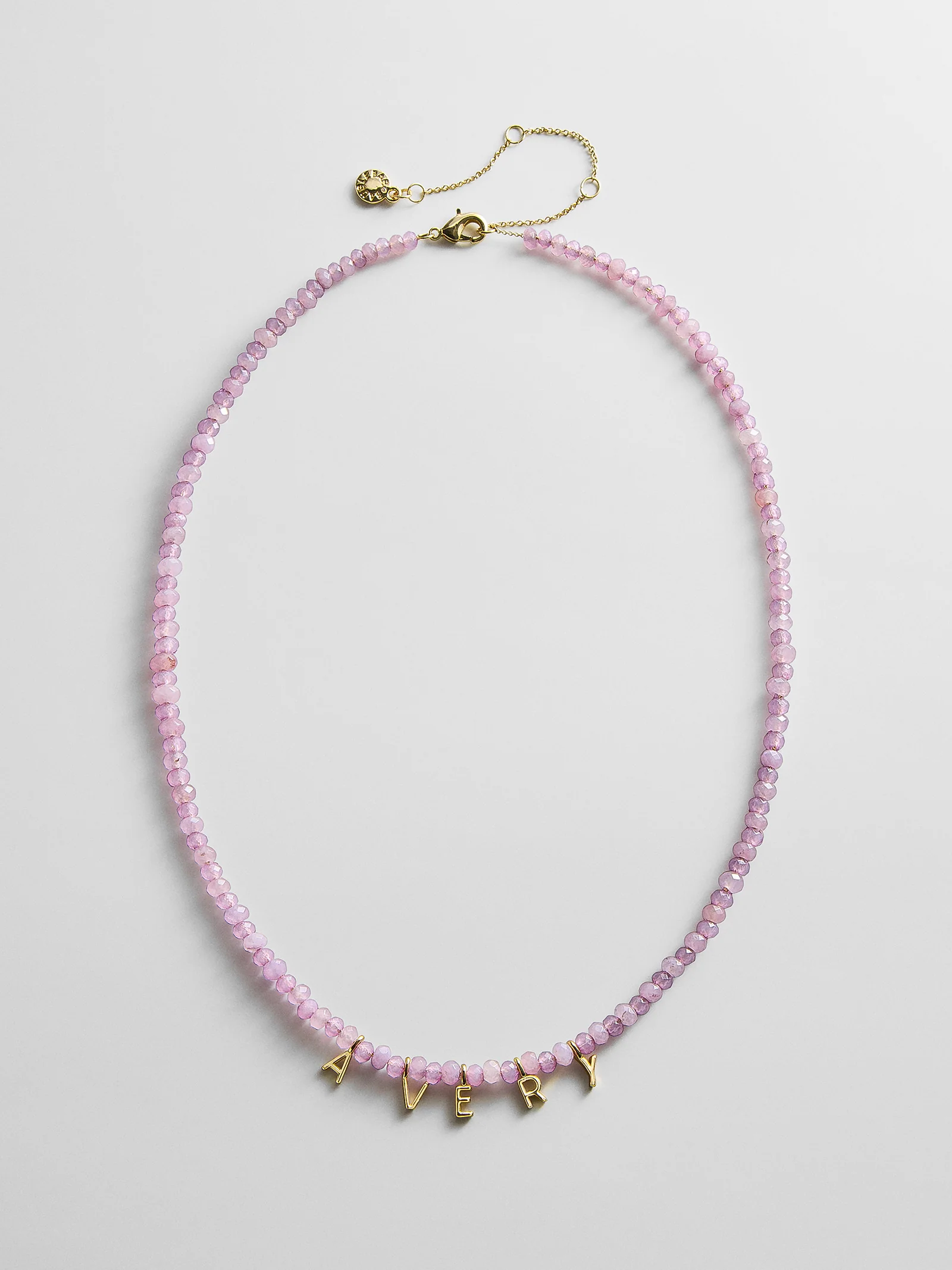 Mini Semi-Precious Custom Necklace - Light Amethyst