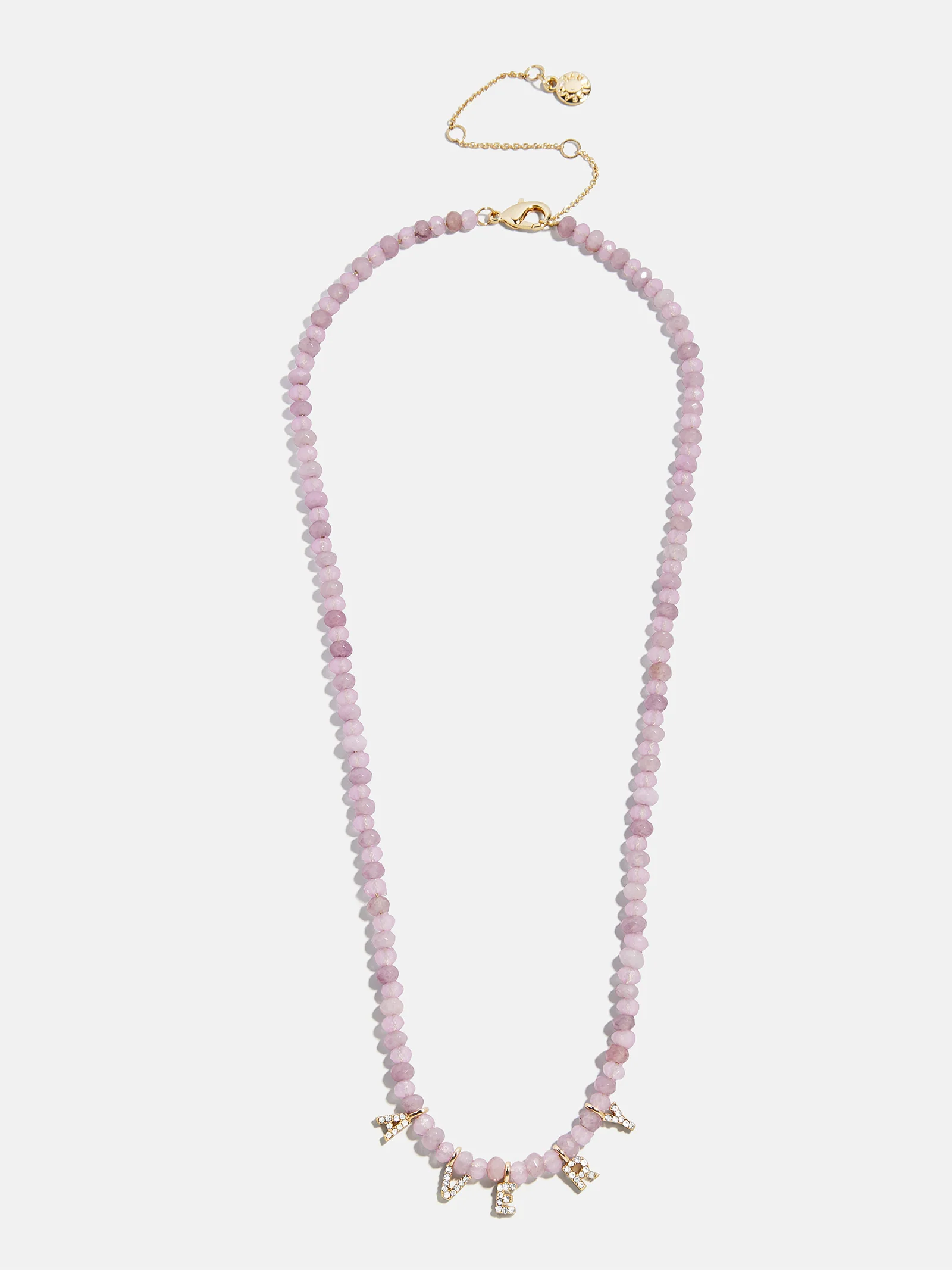 Mini Semi-Precious Custom Necklace - Light Amethyst - Image 5