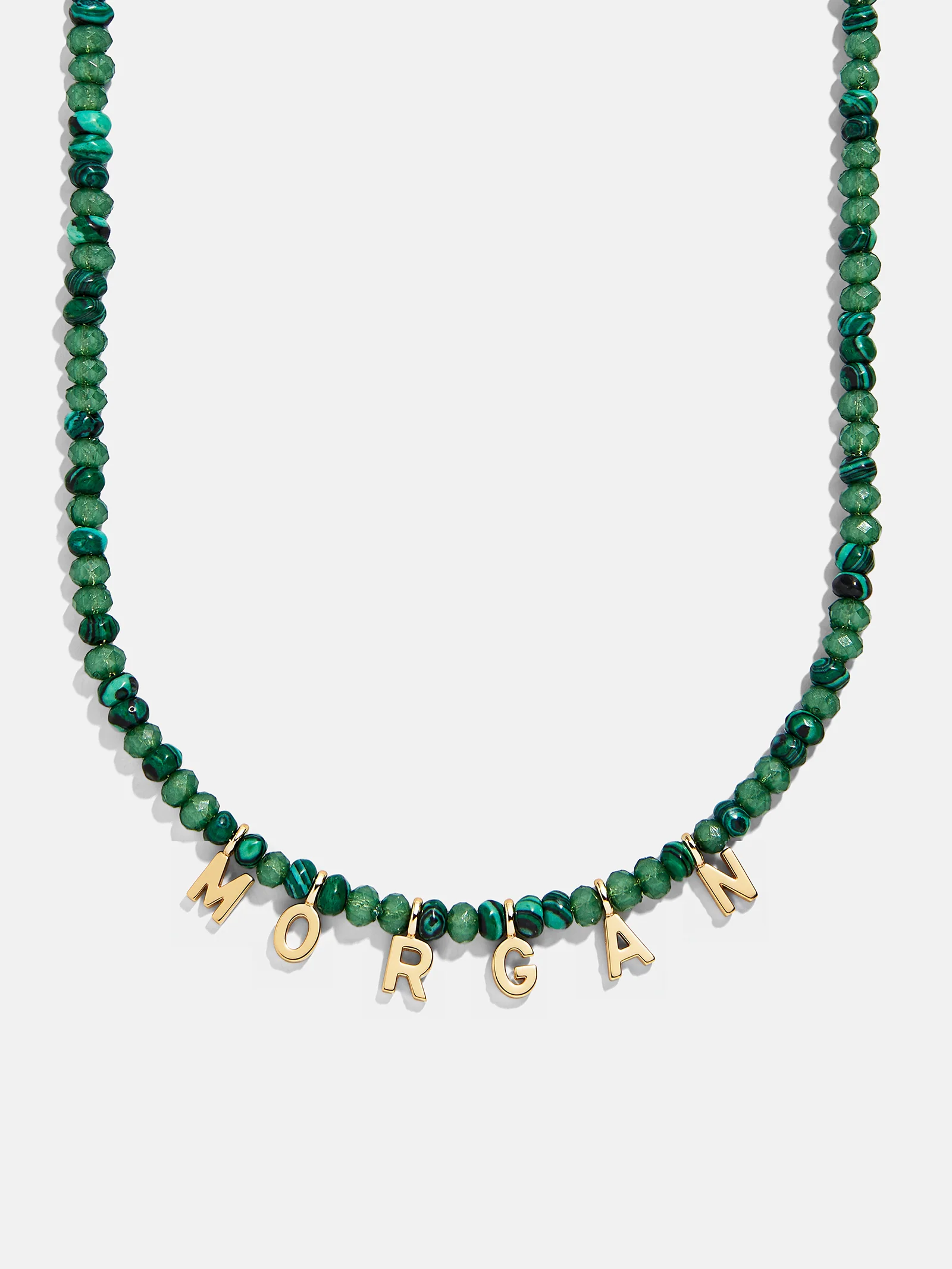 Mini Semi-Precious Custom Necklace - Malachite - Image 3