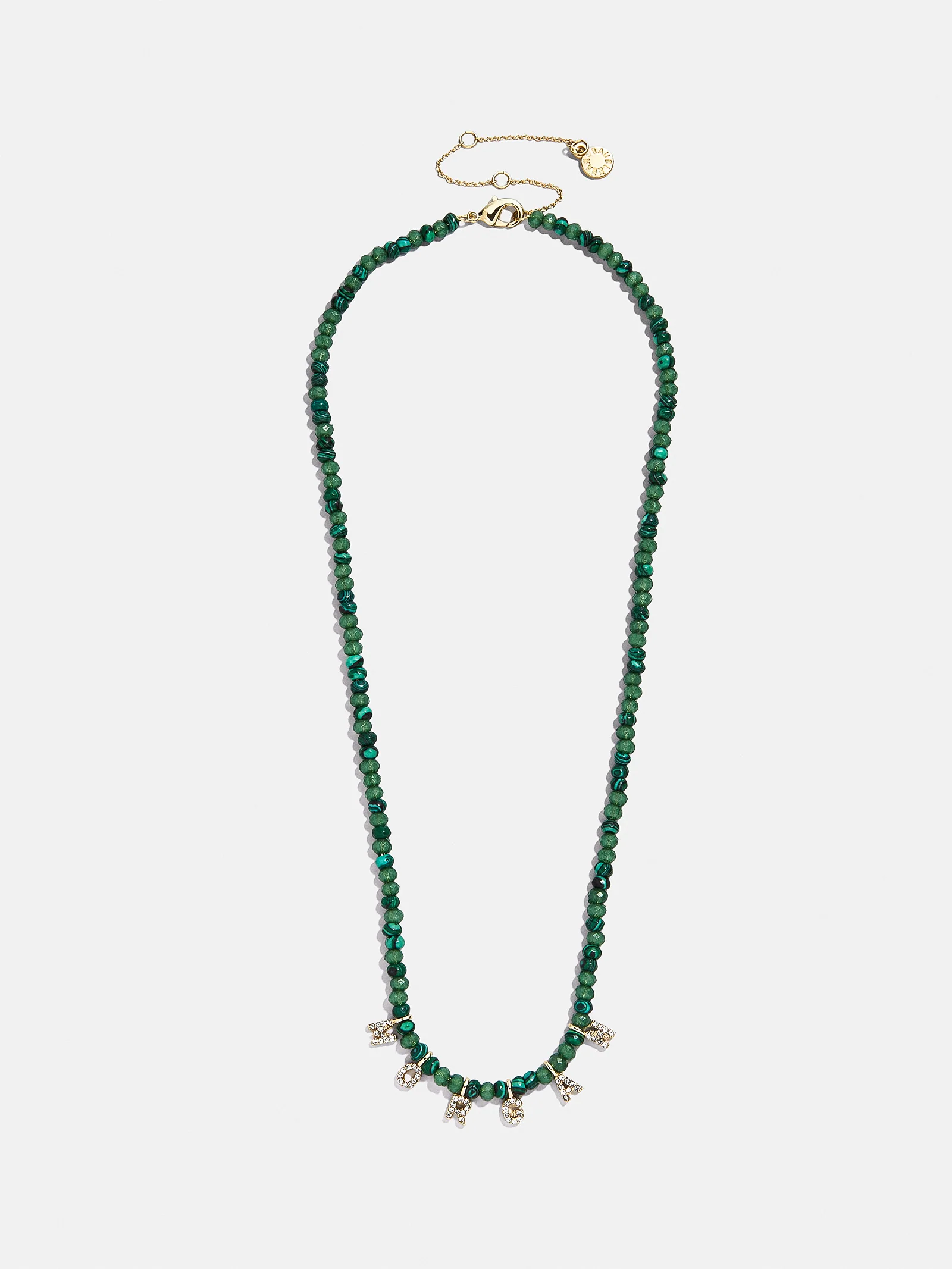 Mini Semi-Precious Custom Necklace - Malachite - Image 4