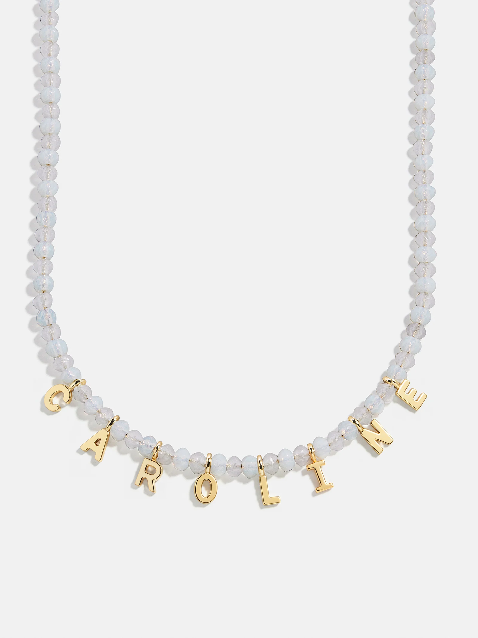 Mini Semi-Precious Custom Necklace - White Opal - Image 3