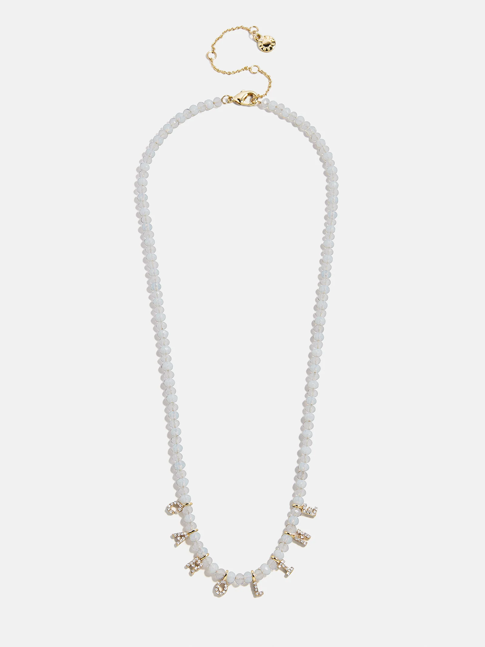 Mini Semi-Precious Custom Necklace - White Opal - Image 4