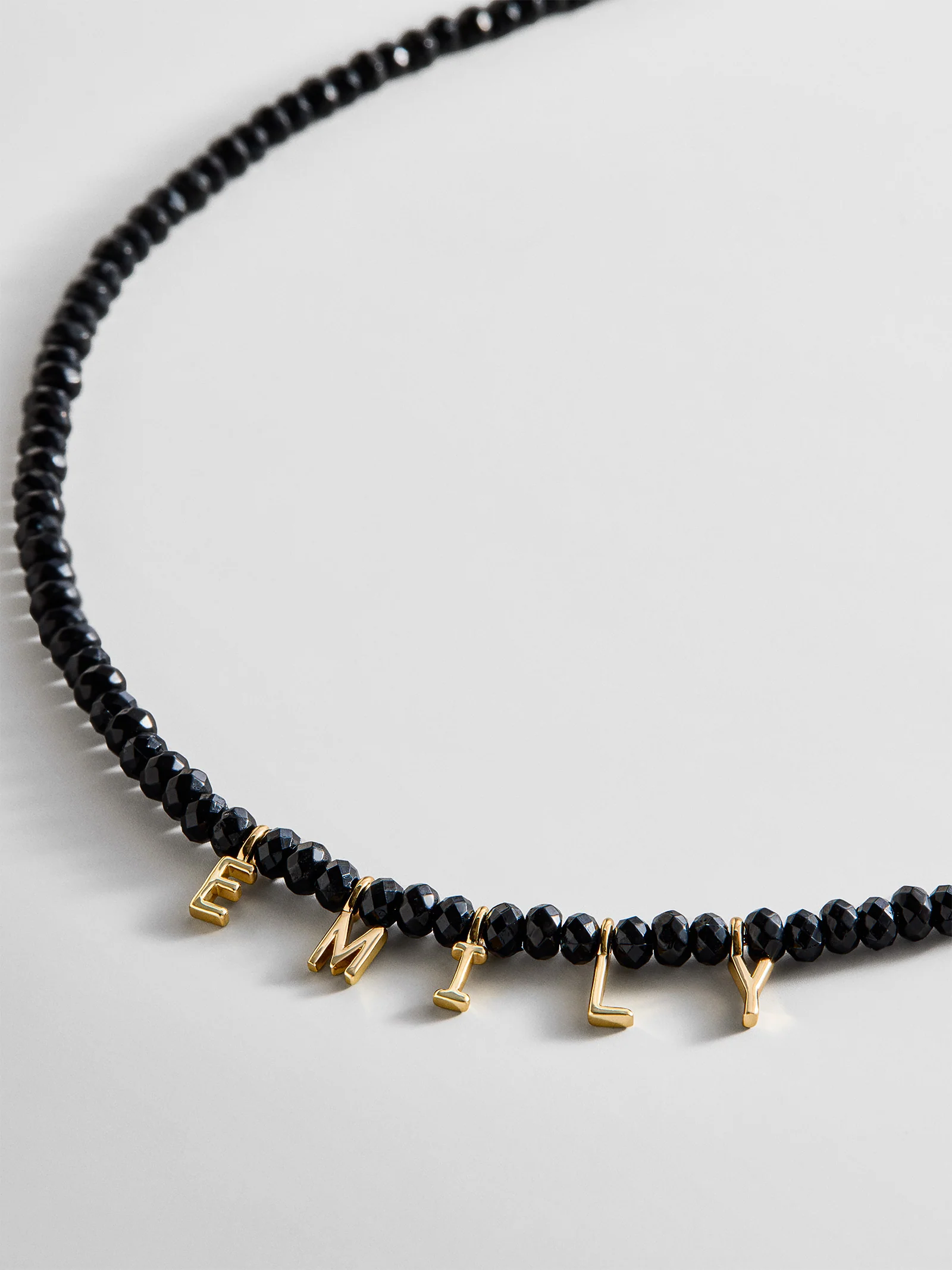 Mini Semi-Precious Custom Necklace - Onyx - Image 3