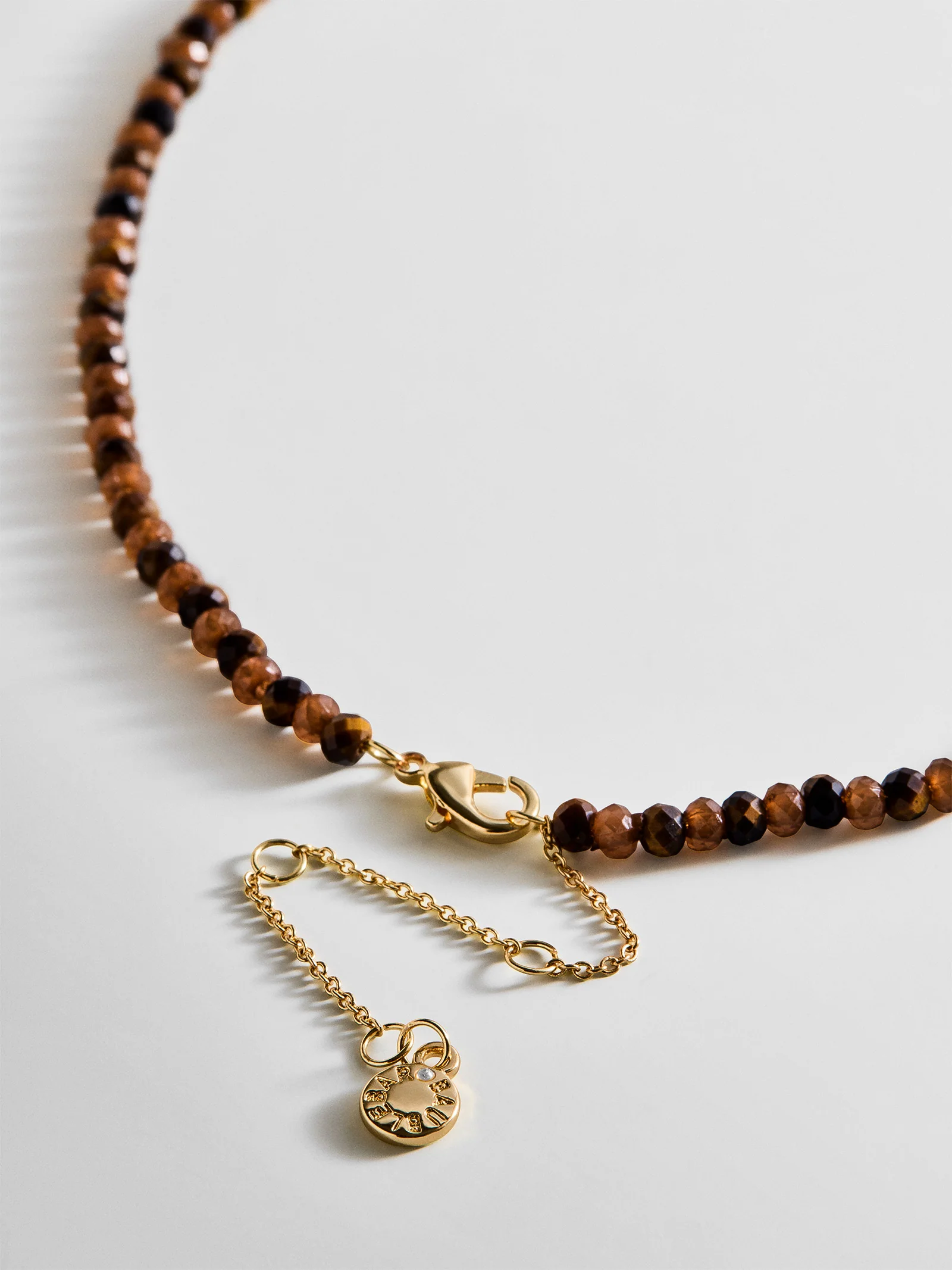 Mini Semi-Precious Custom Necklace - Tiger's Eye - Image 4