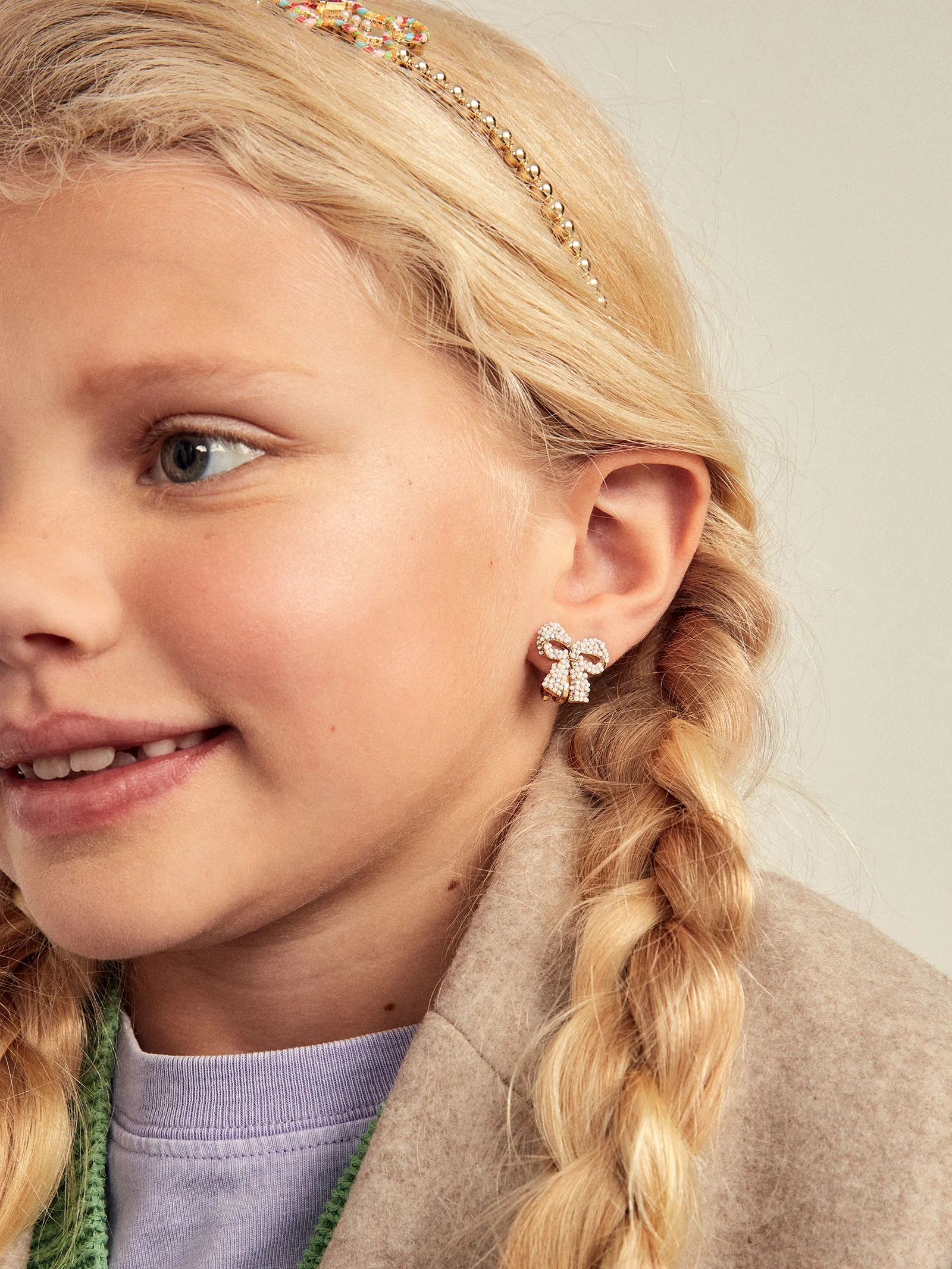 Greatest Gift Kids' Clip-On Earring Set - Purple - Image 2