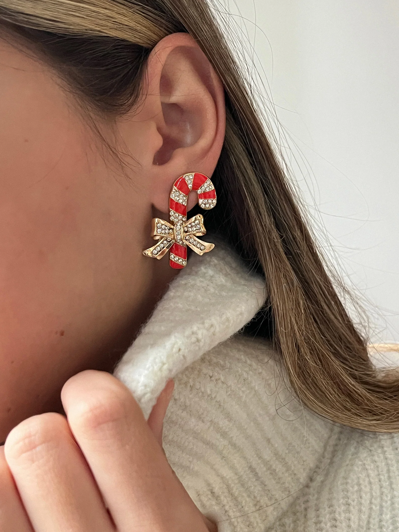 Minty Fresh Candy Cane Earrings - Candy Cane - Image 2