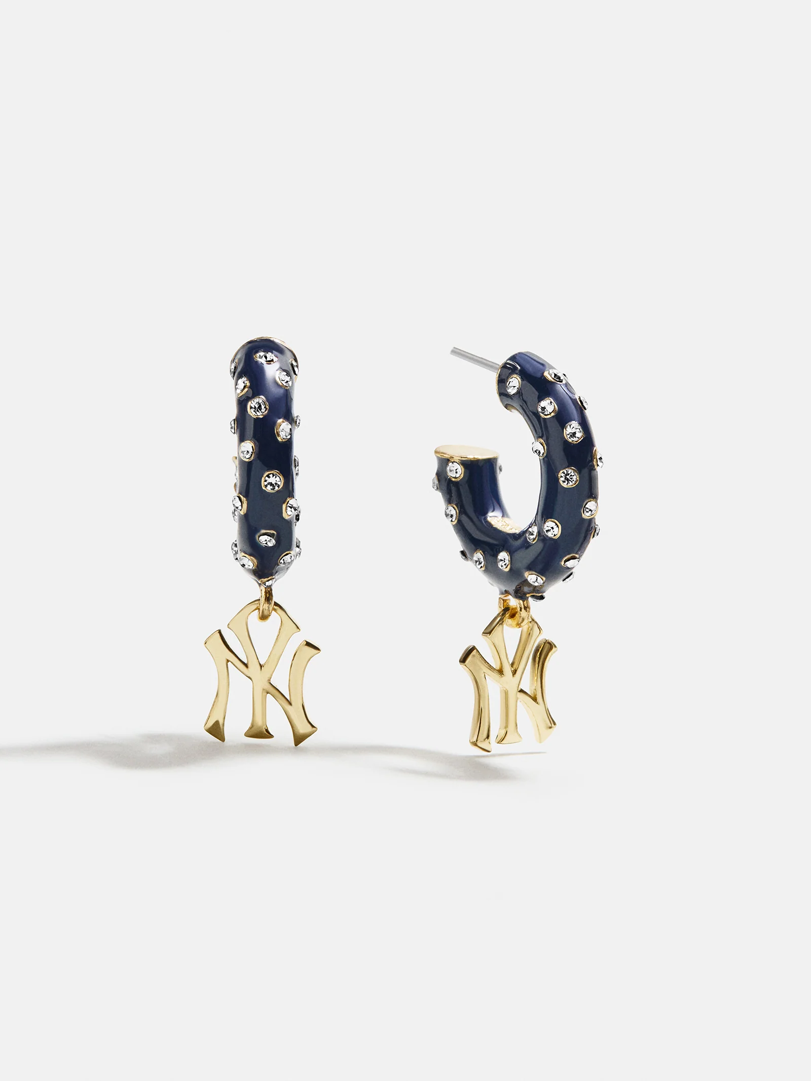 MLB Enamel Hoop Earrings - New York Yankees - Image 3