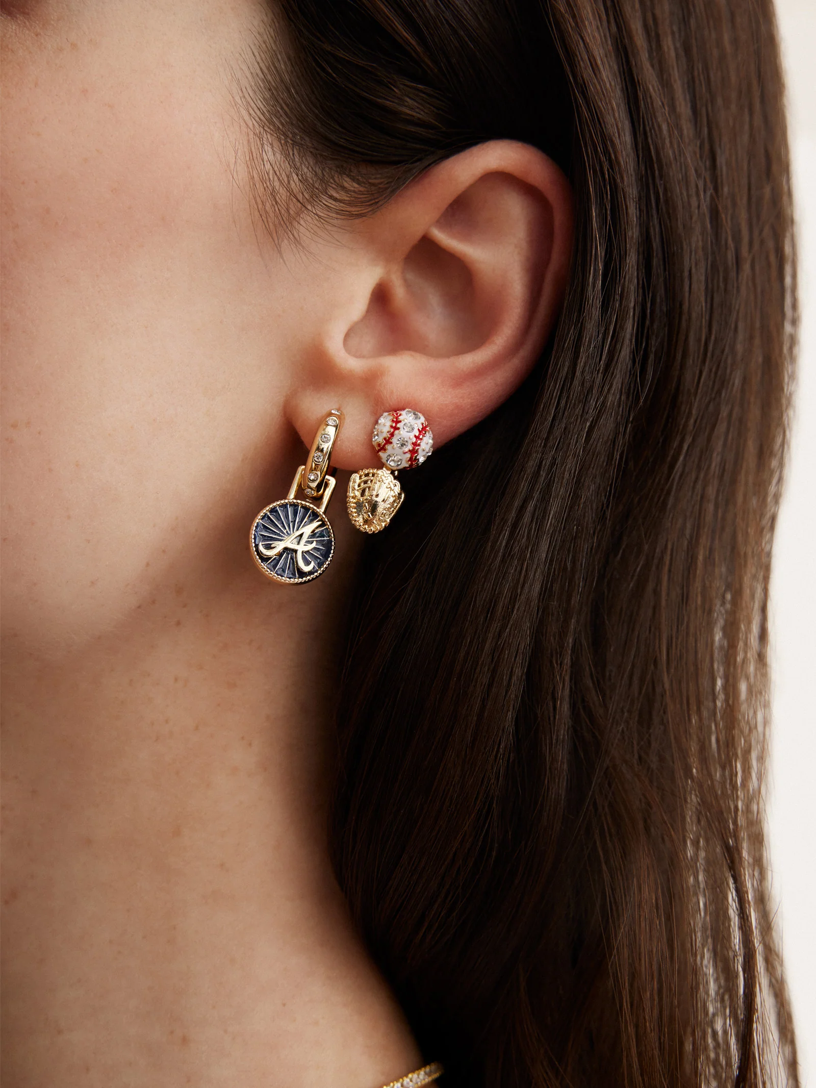 MLB Hoop Earring Set - Atlanta Braves - Image 2
