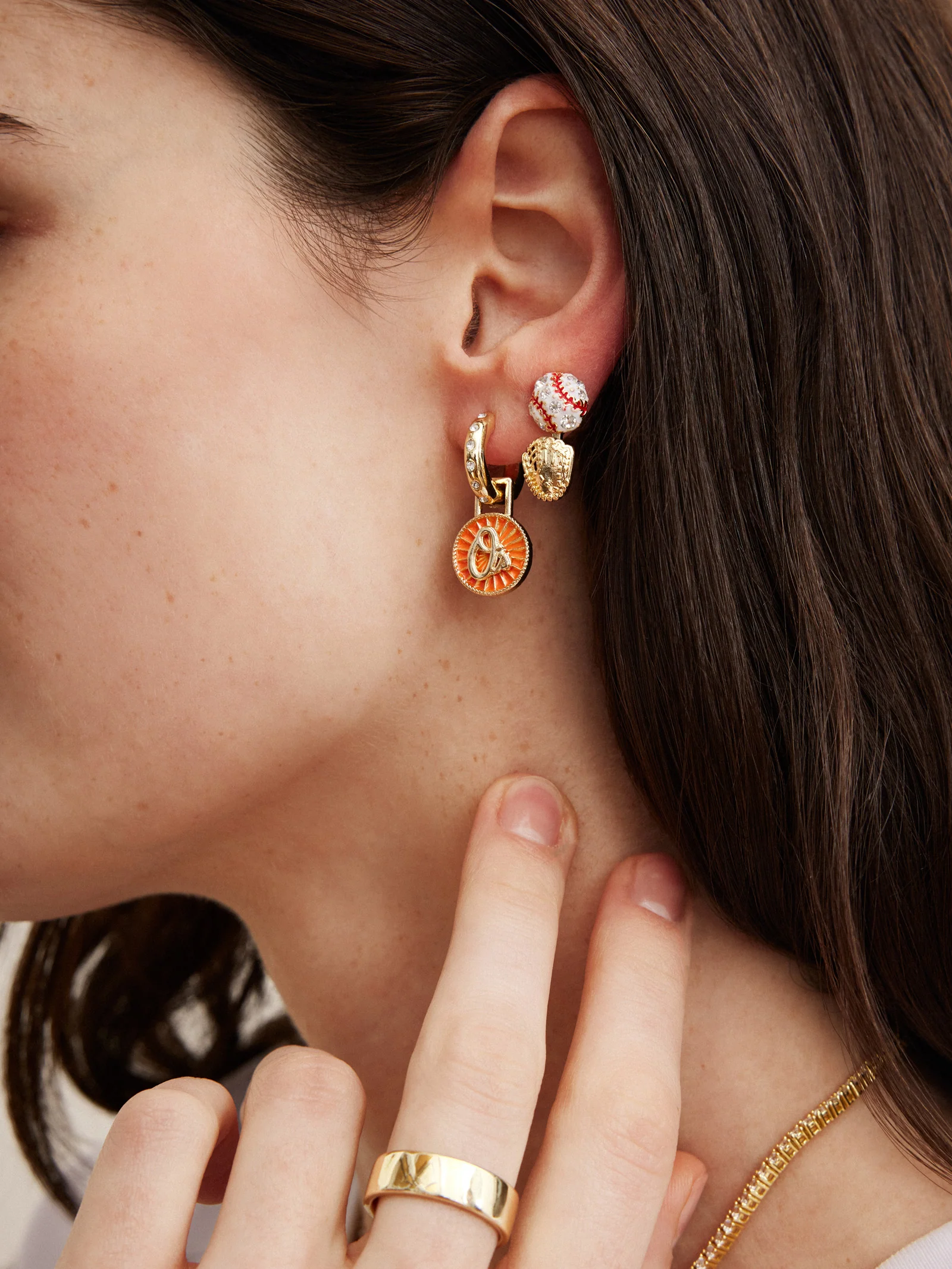 MLB Hoop Earring Set - Baltimore Orioles - Image 2