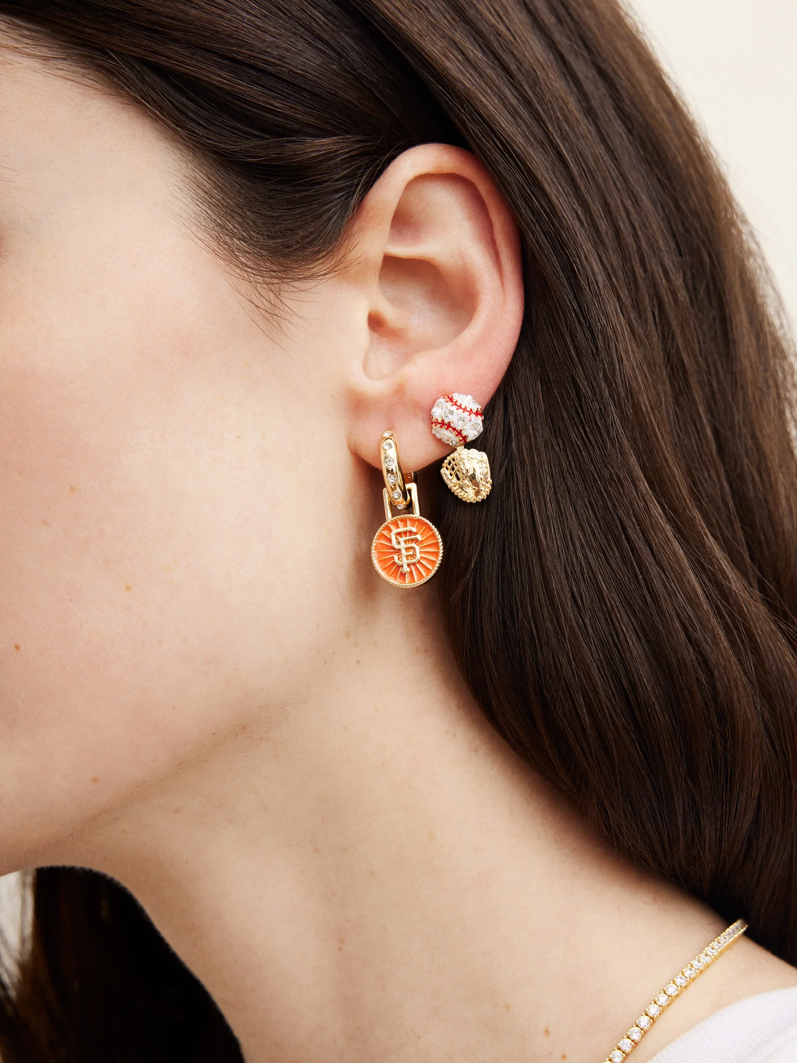 MLB Hoop Earring Set - San Francisco Giants - Image 2