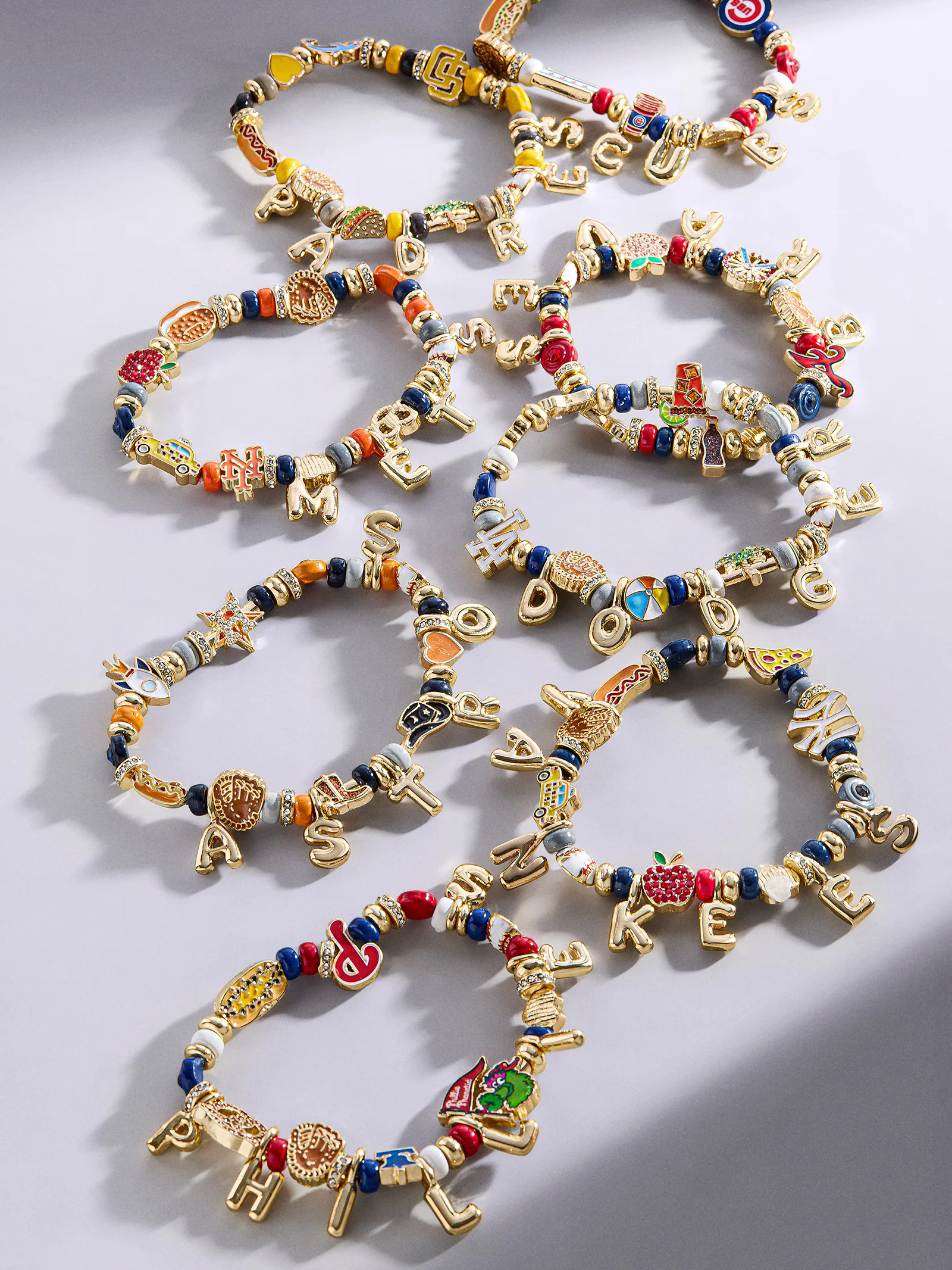 MLB Motif Beaded Bracelet - New York Yankees