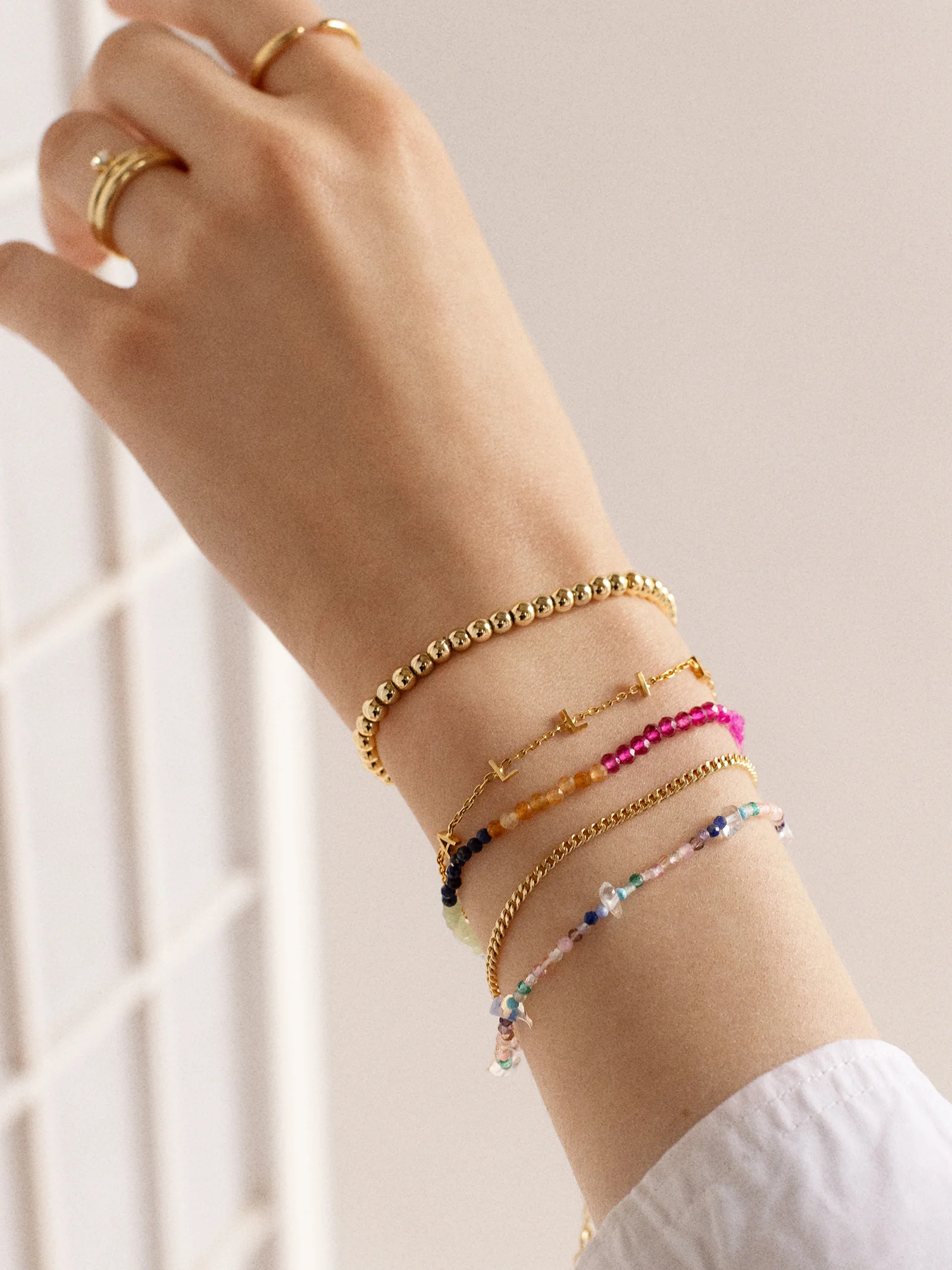 Rowan Semi-Precious Layered Bracelet - Santorini - Image 2