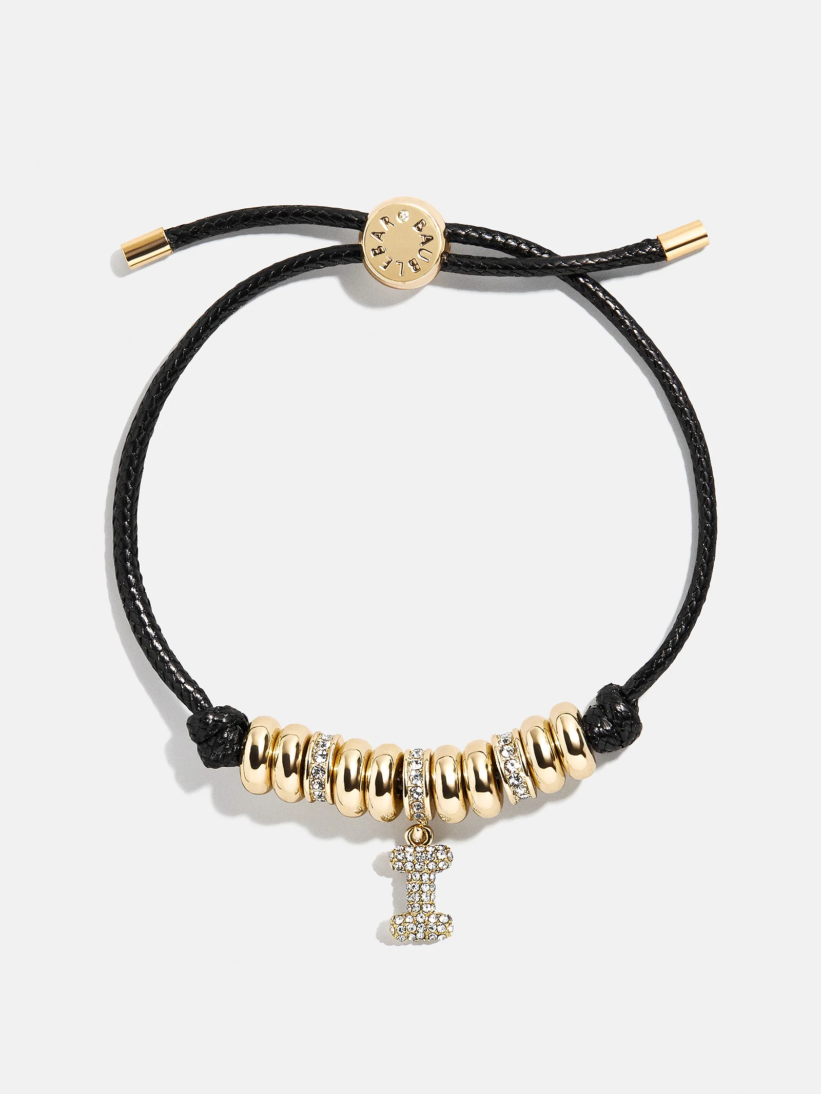Natisha Initial Pull-Tie Bracelet - Gold/Black - Image 11