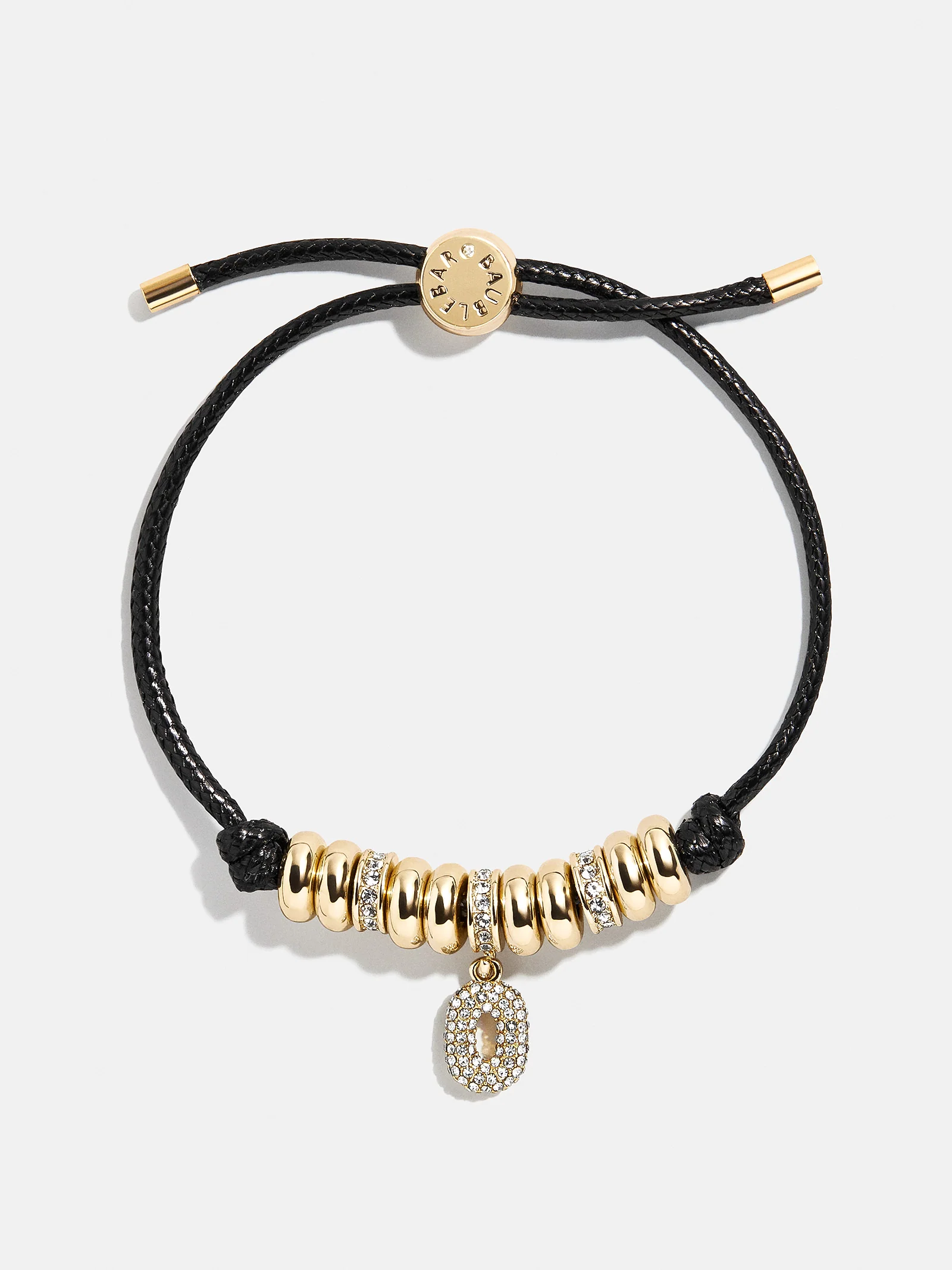 Natisha Initial Pull-Tie Bracelet - Gold/Black - Image 17