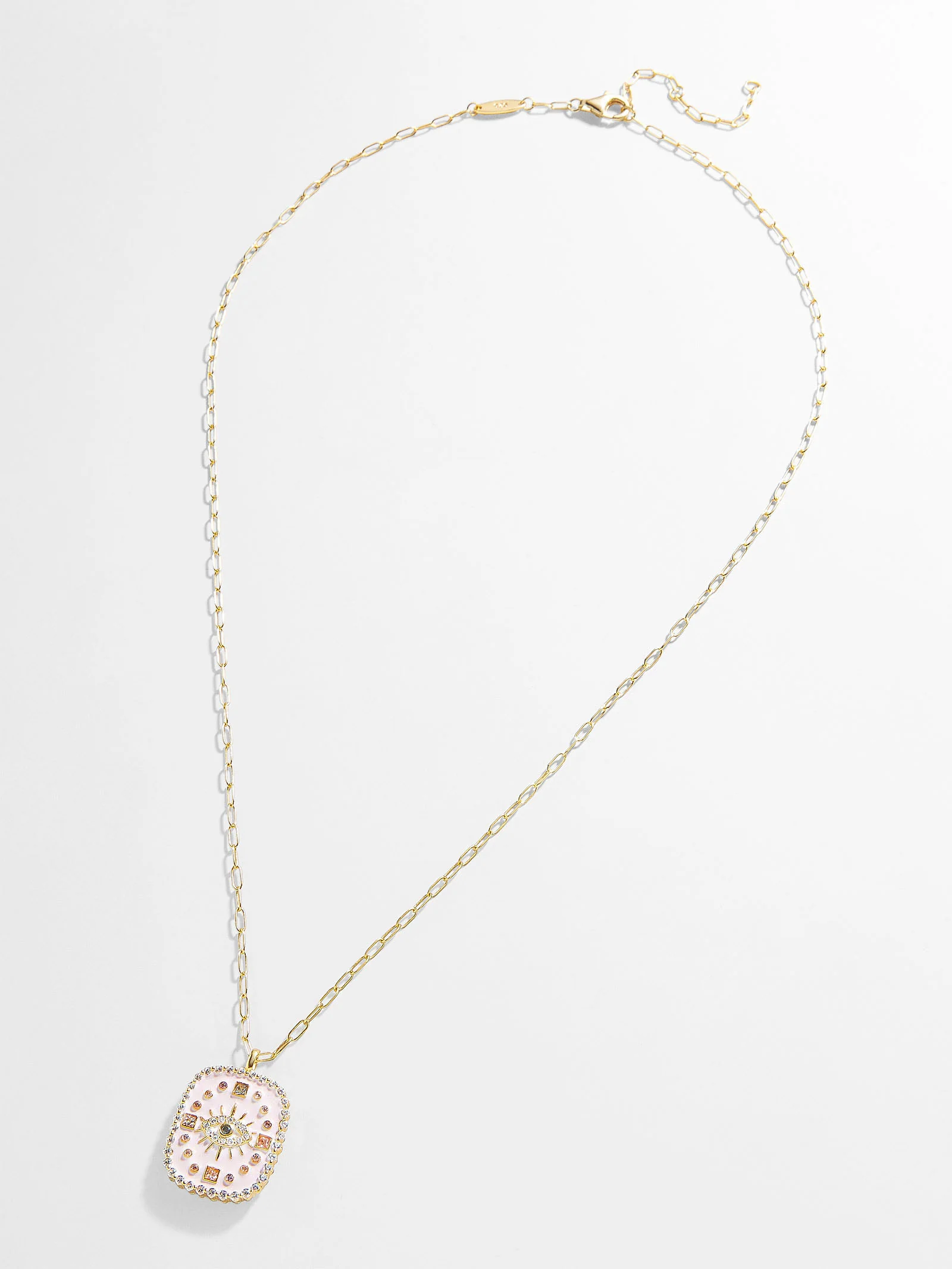 18K Gold Medallion Necklace - Evil Eye - Image 4
