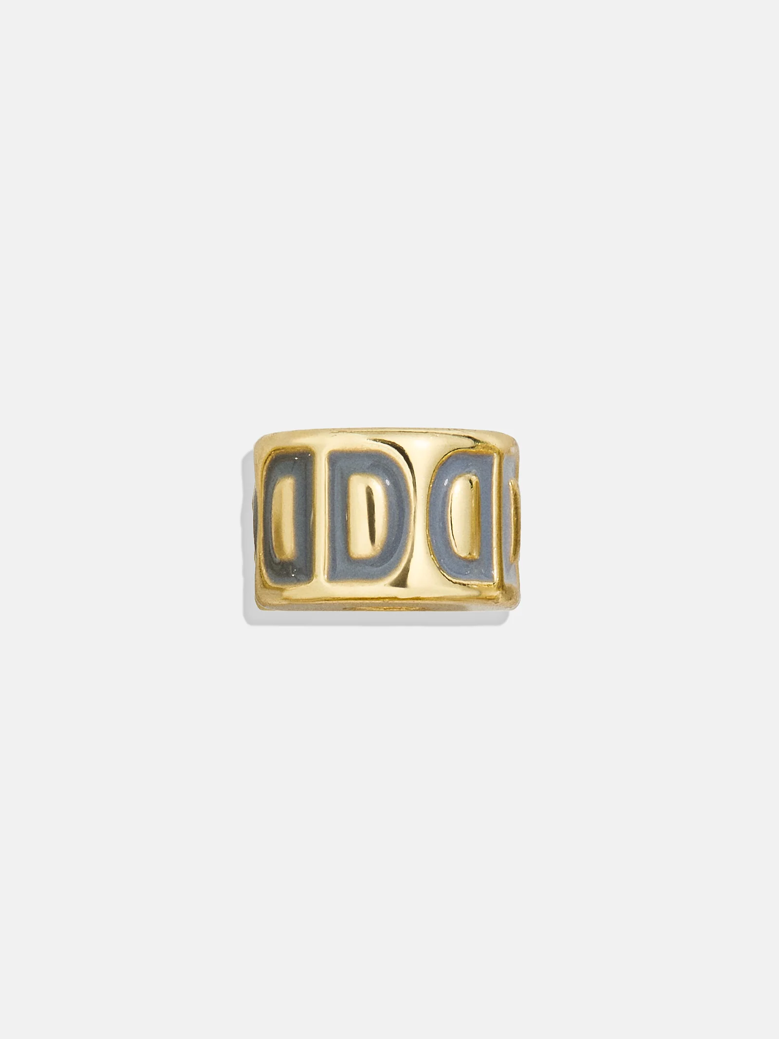 Neutral Initial 360 Spinner Charm - D