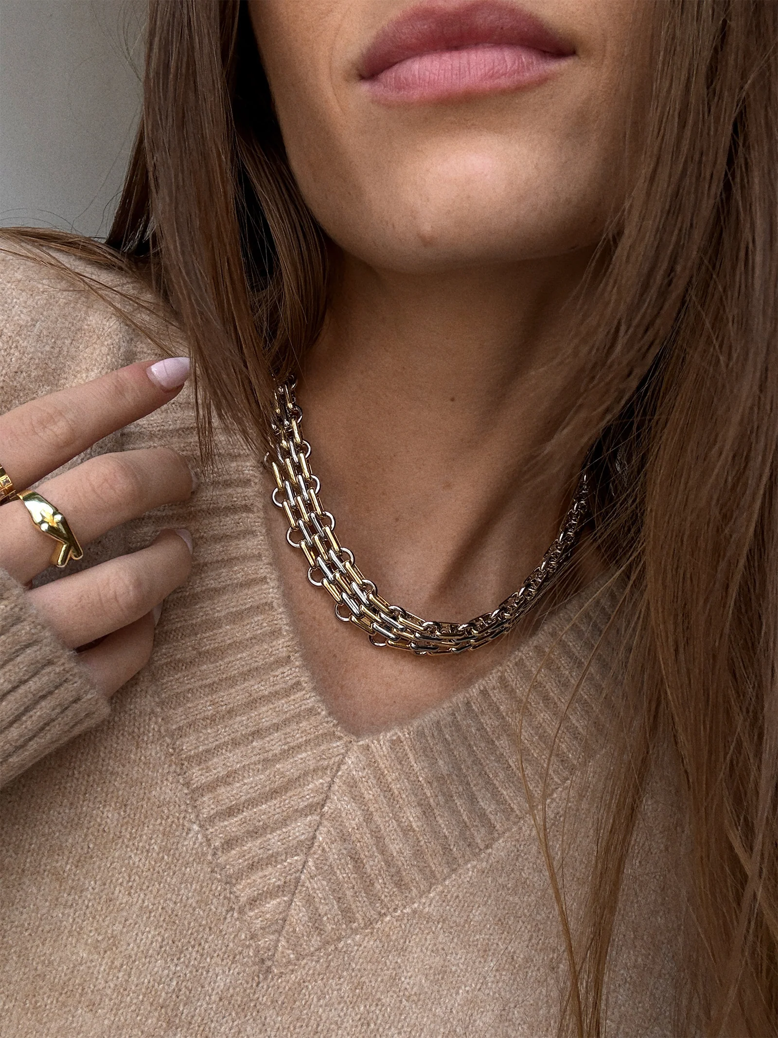 Nexa Chain Necklace - Gold/Silver - Image 2