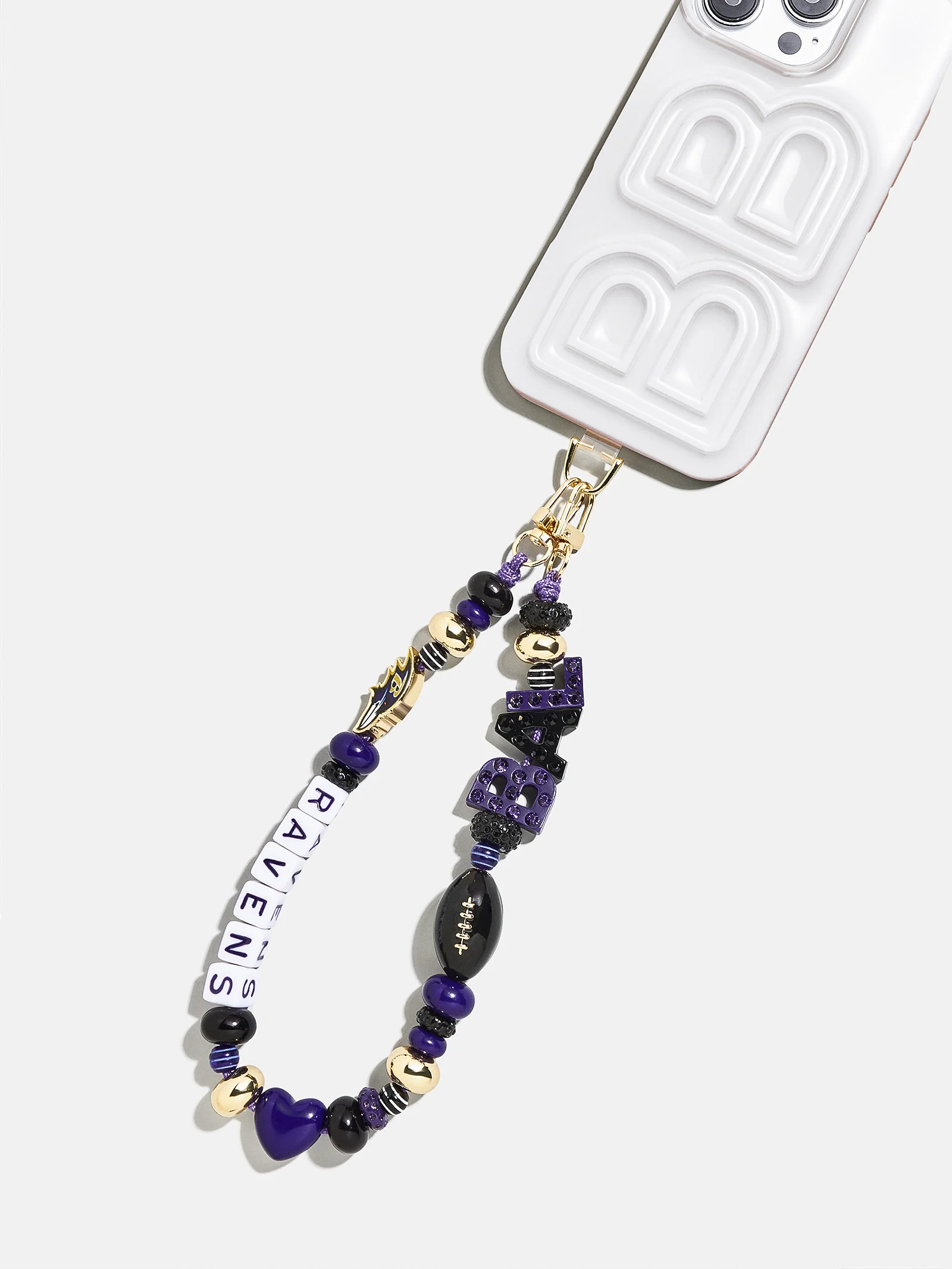 NFL Beaded Phone Charm - Baltimore Ravens - Image 3
