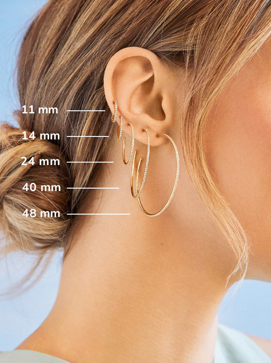 Niata 18K Gold Earrings - 11MM - Image 3