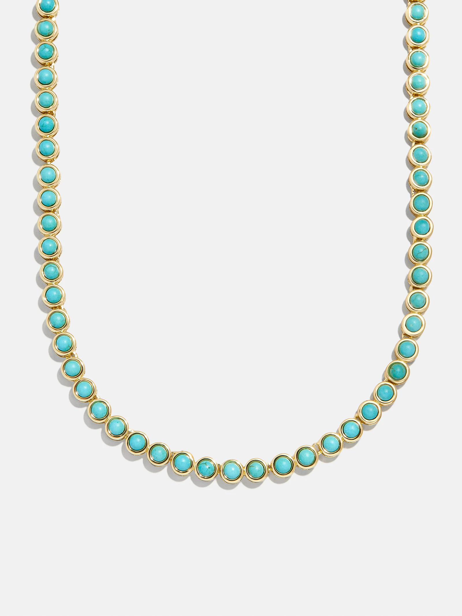 Nina Semi-Precious Necklace - Gold/Turquoise - Image 3