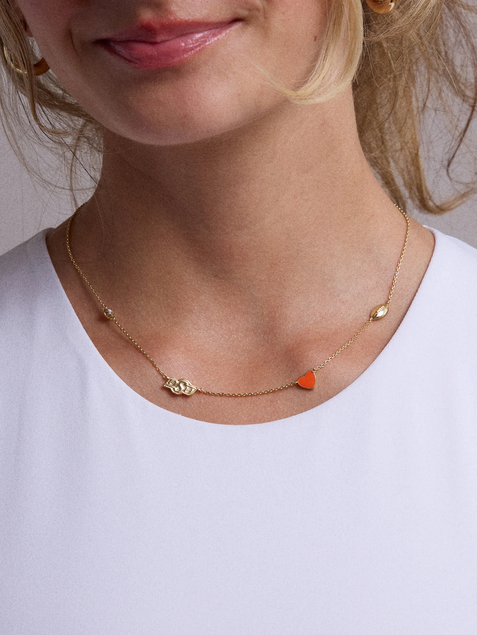 Oklahoma State University Spaced Charm Necklace - Oklahoma State University - Image 2