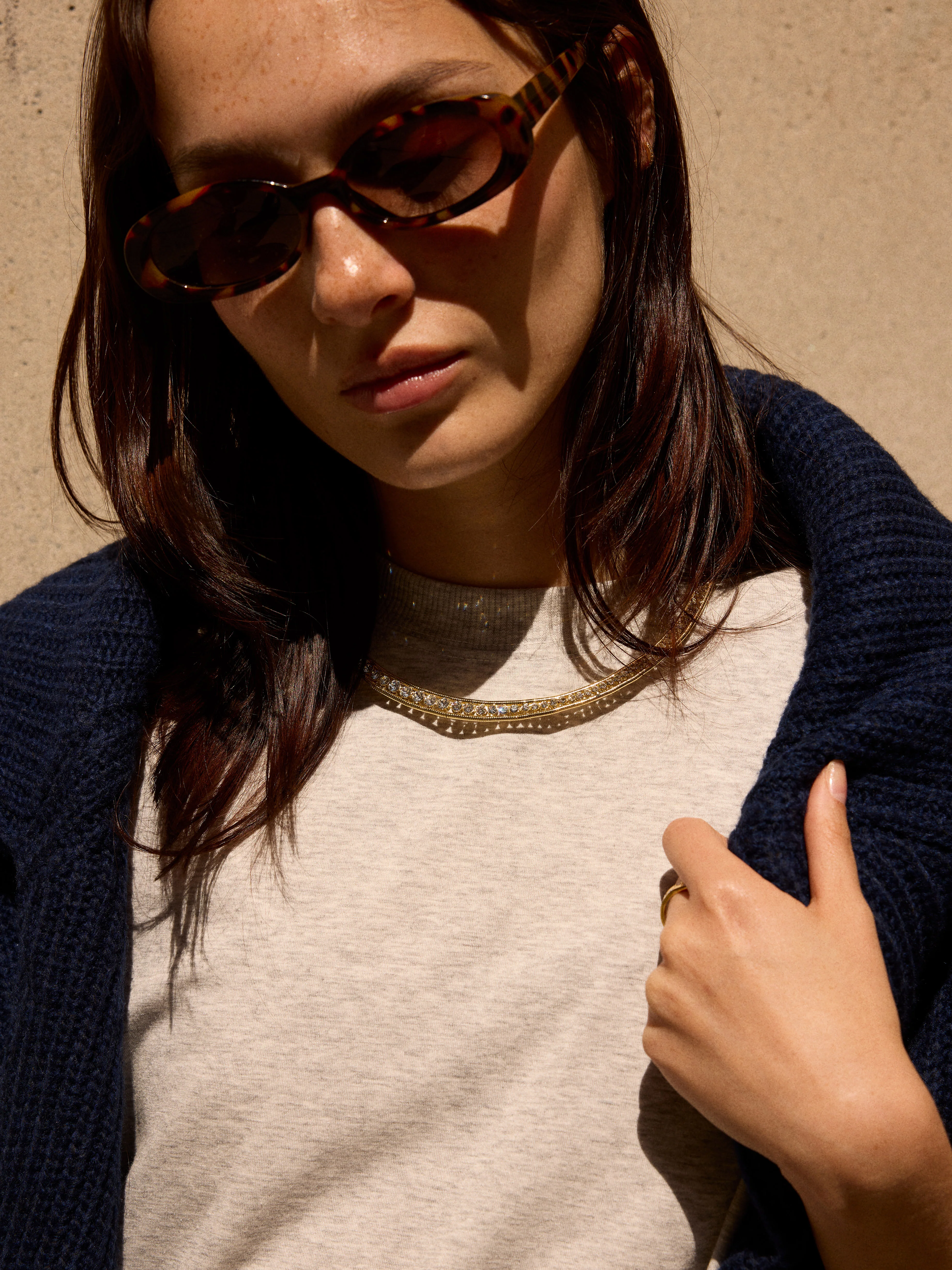 Olivia Collar Necklace - Gold/Pavé - Image 2