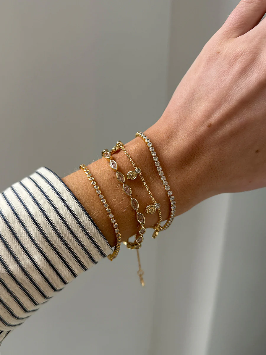 Pacifica Seashell Bracelet - Gold/Pavé - Image 2