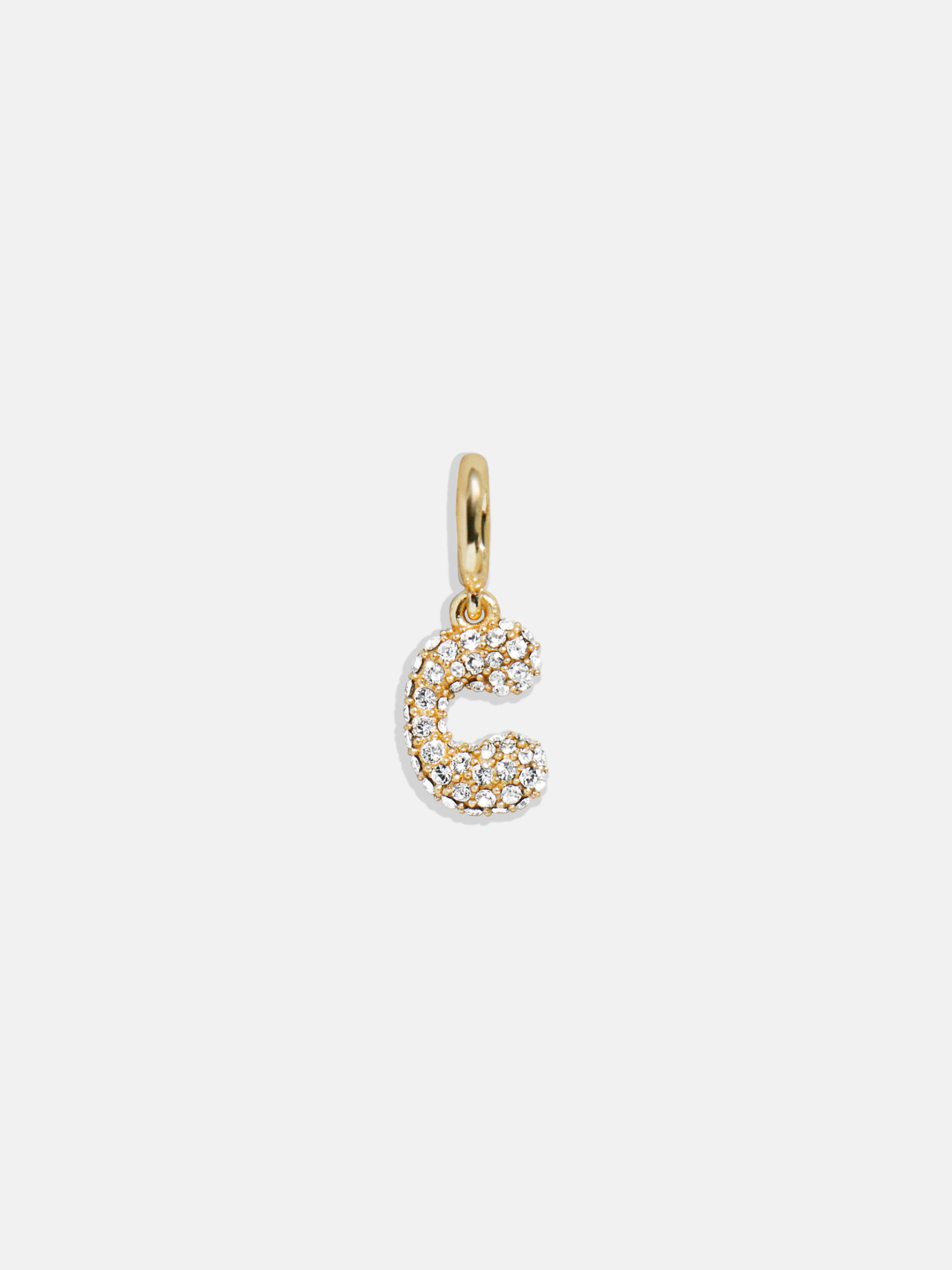 Pavé Bubble Initial Cluster Charm  - C