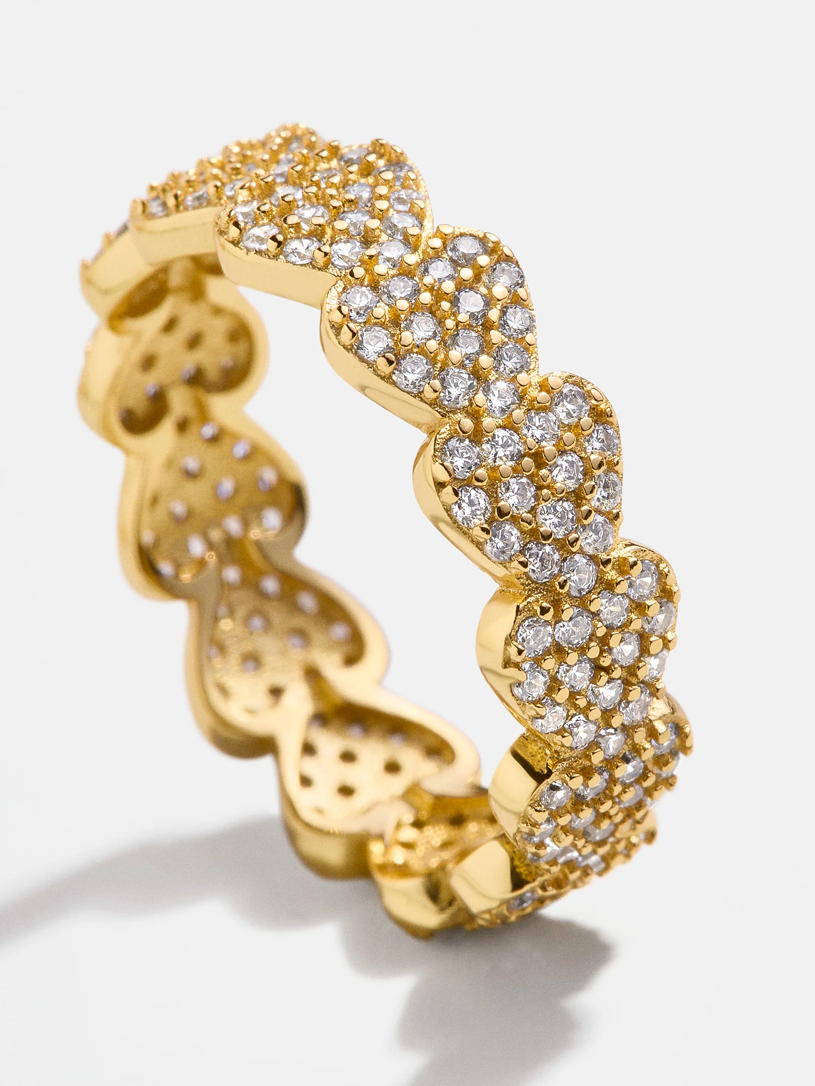 18K Gold Heart Pavé Ring - Heart - Image 3