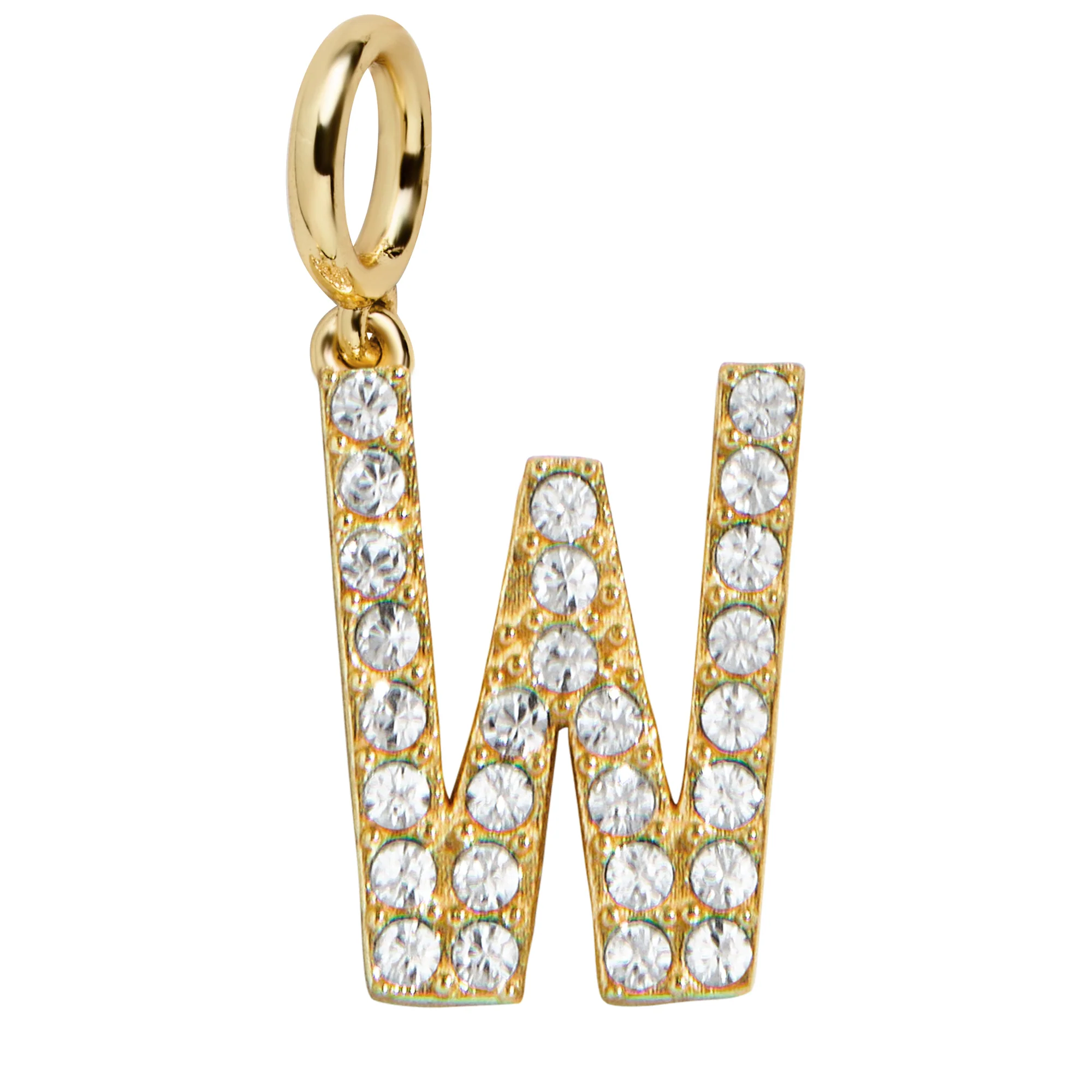 Pavé Initial Cluster Charm - W