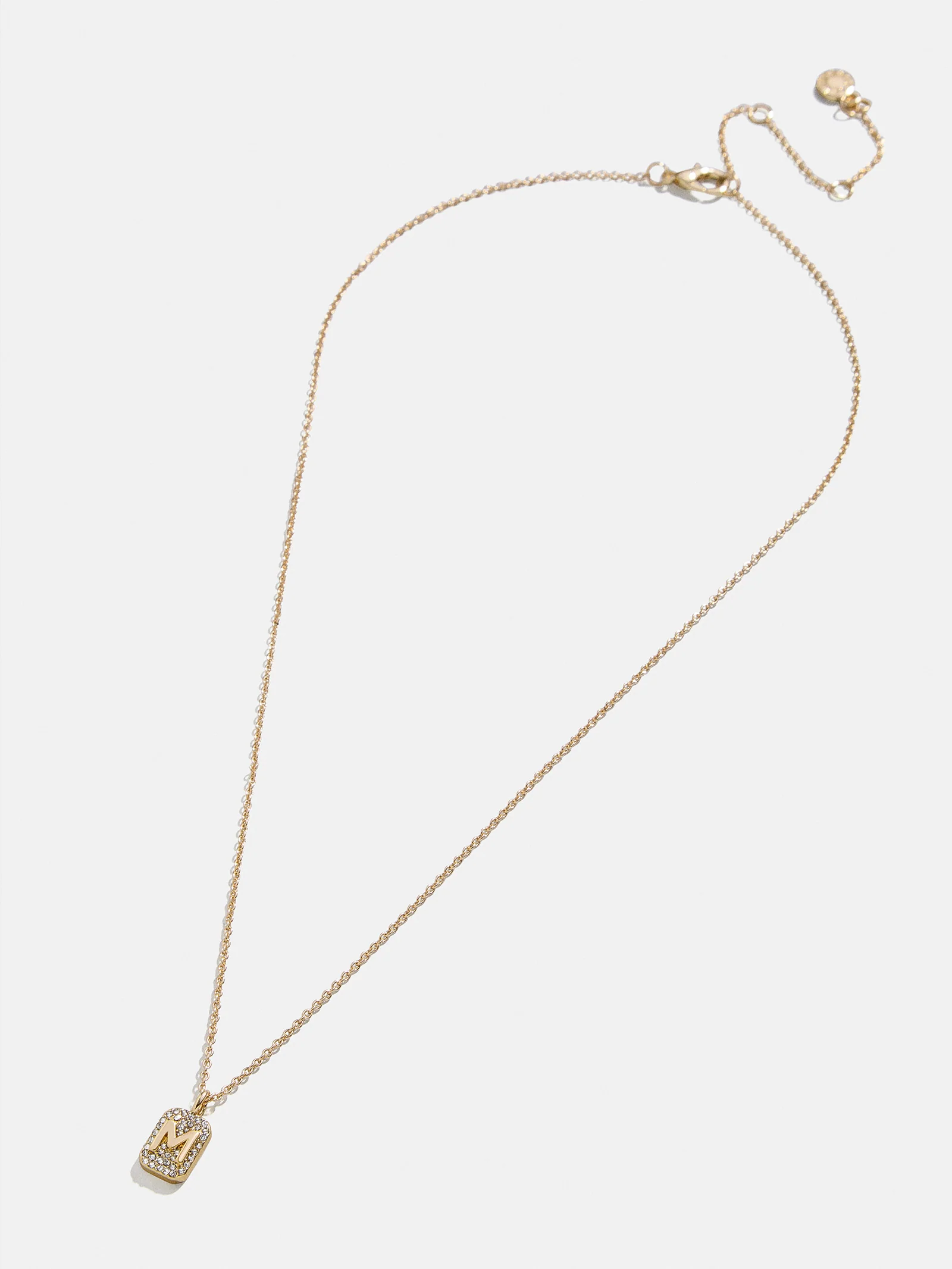 Tina Block Initial Necklace - Gold/Pavé - Image 30