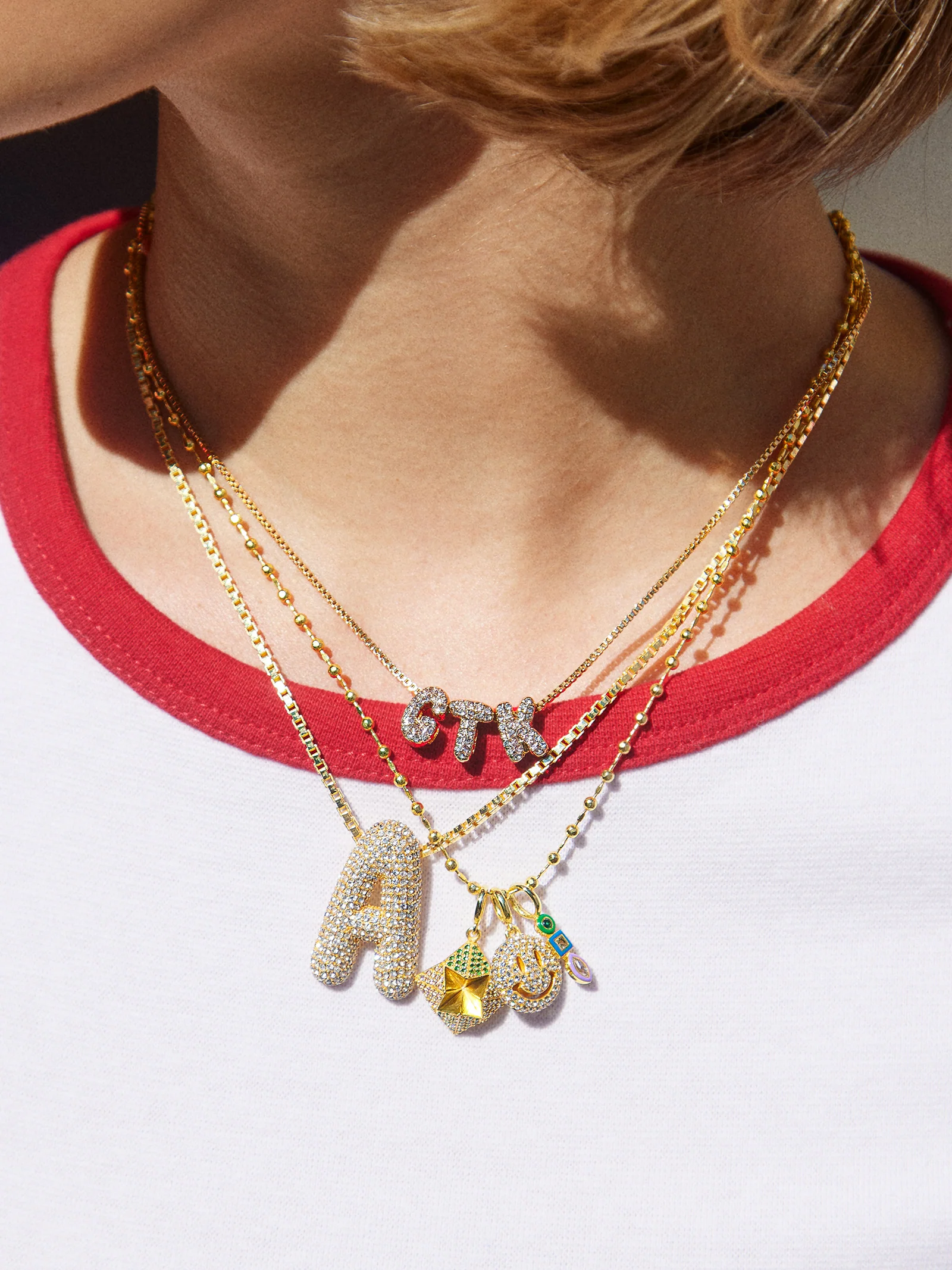 Smiles Cluster Charm - Gold/Pavé - Image 2