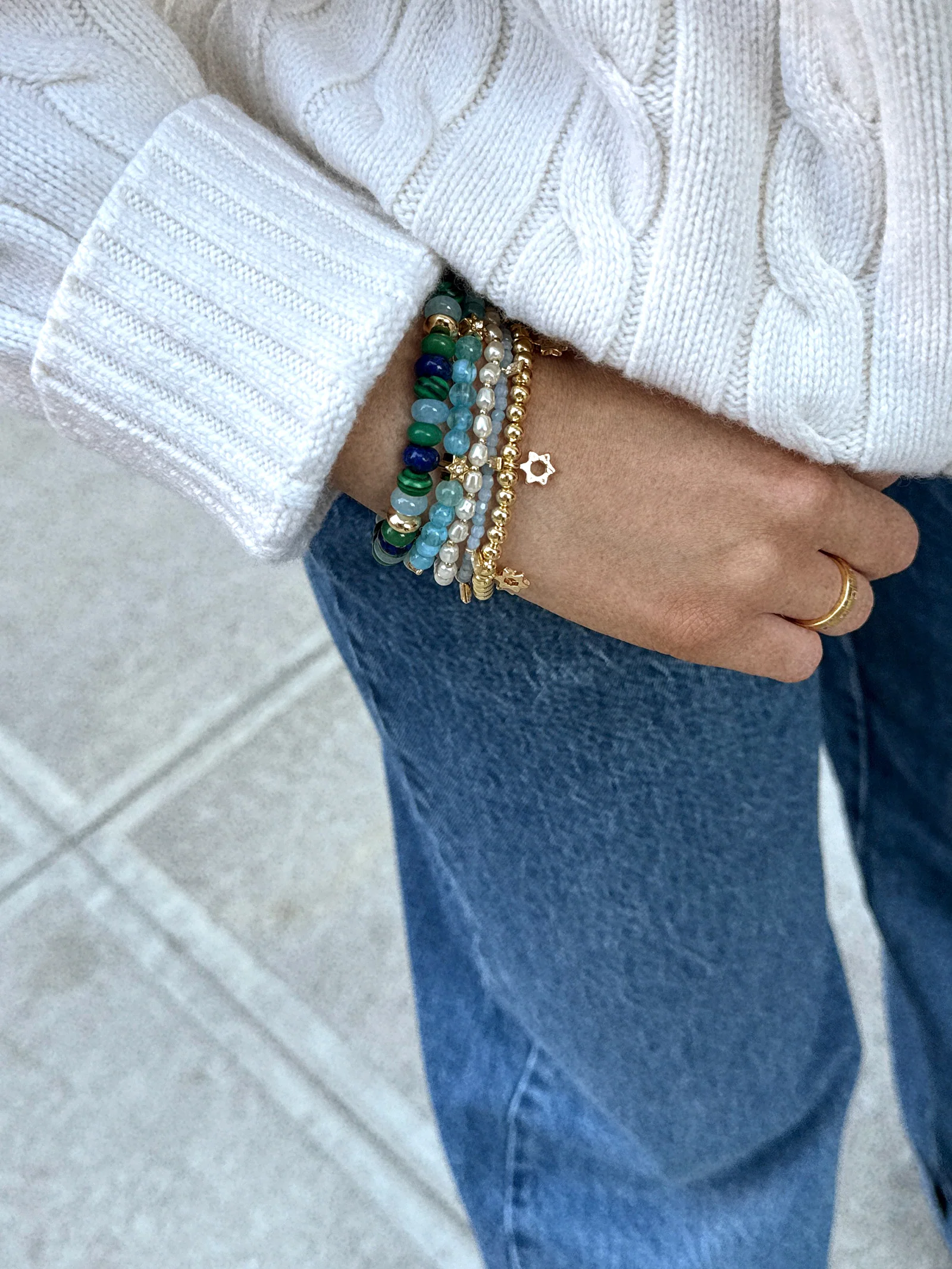 Peace of Mind Semi-Precious Bracelet - Star of David - Image 2